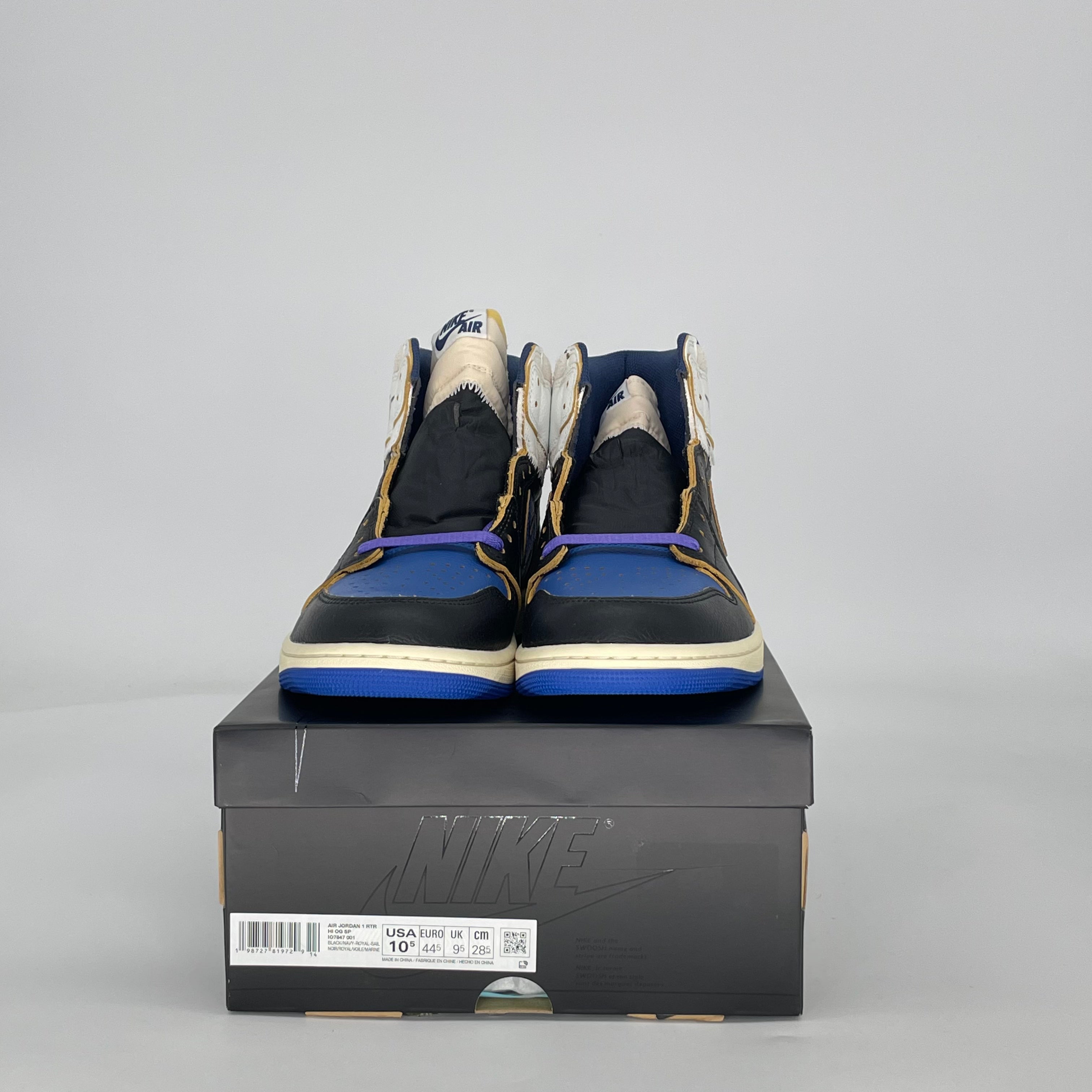 AIR JORDAN 1 HIGH FRAGMENT X UNION LA SPORT ROYAL I07847-001 SIZE 10.5/12W