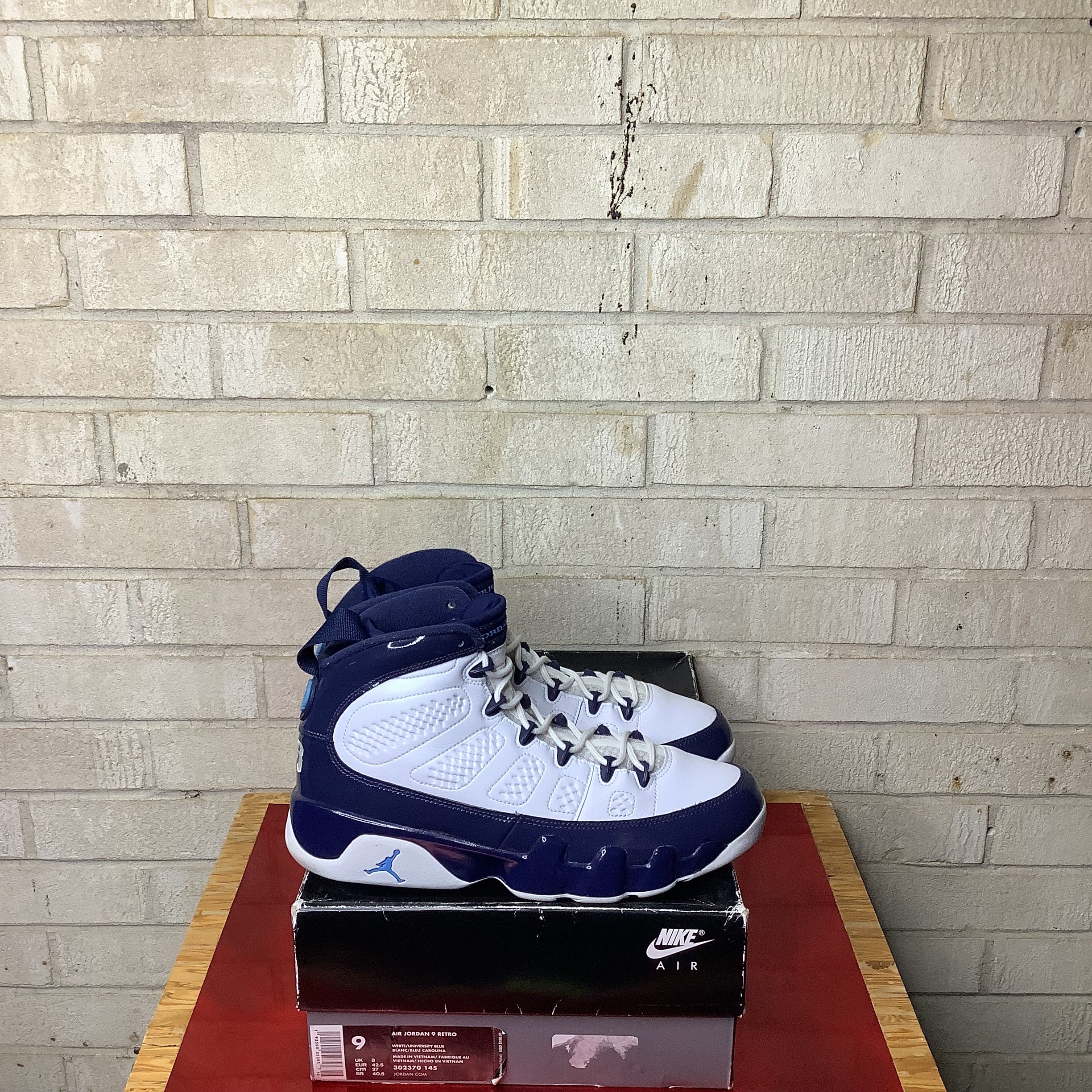 AIR JORDAN 9 PEARL BLUE SIZE 9/10.5W 302370-145