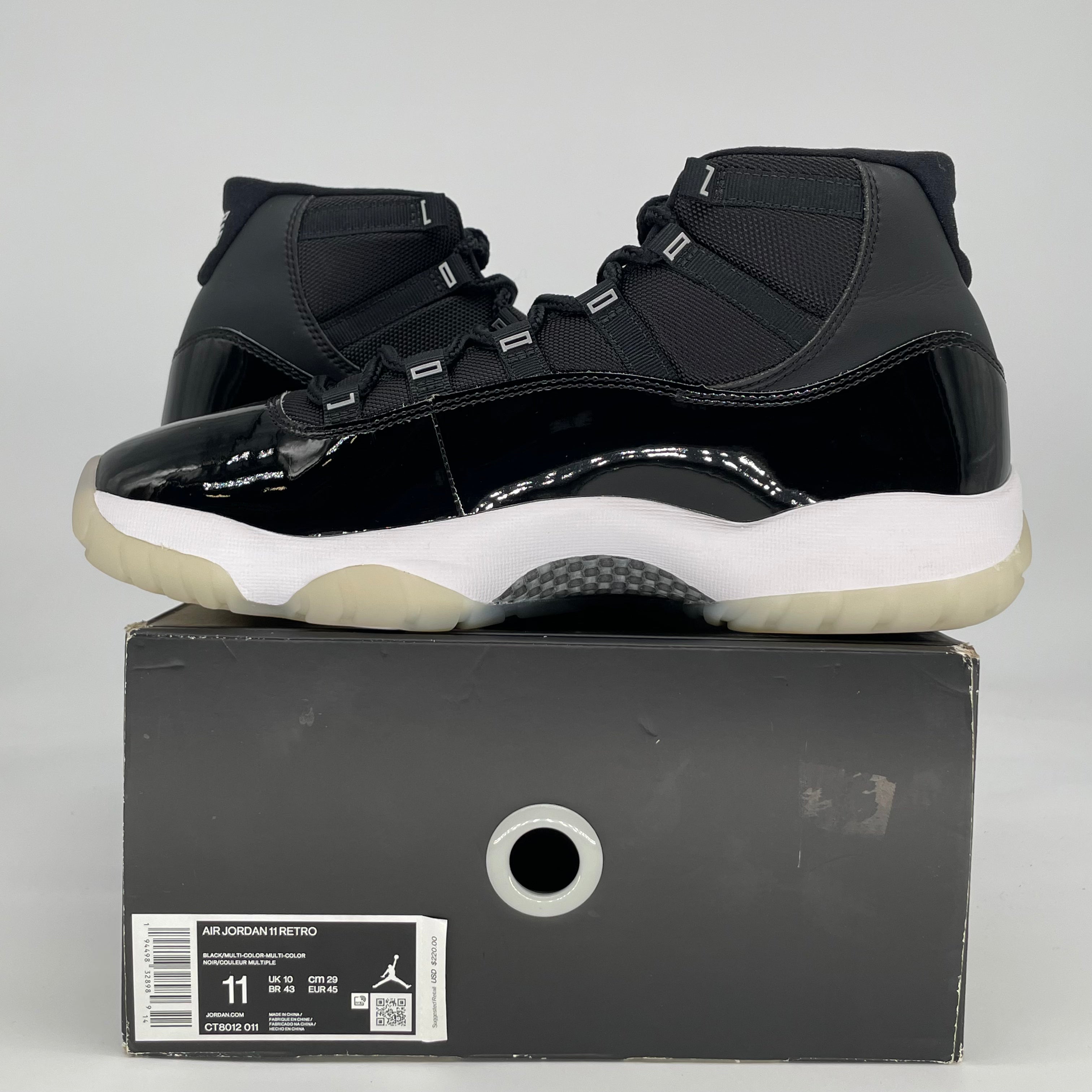 AIR JORDAN 11 JUBILEE 25TH ANNIVERSARY CT8012-011 SIZE 11/12.5W