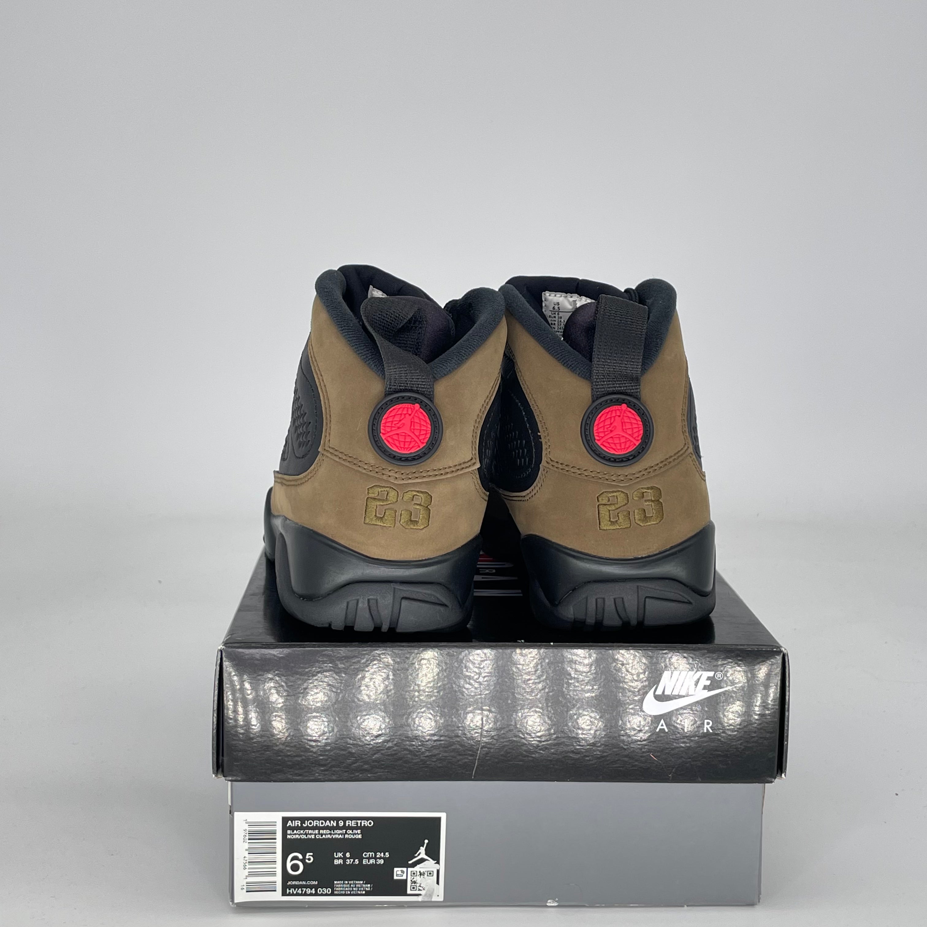 AIR JORDAN 9 OLIVE HV4794-030 SIZE 6.5/8W