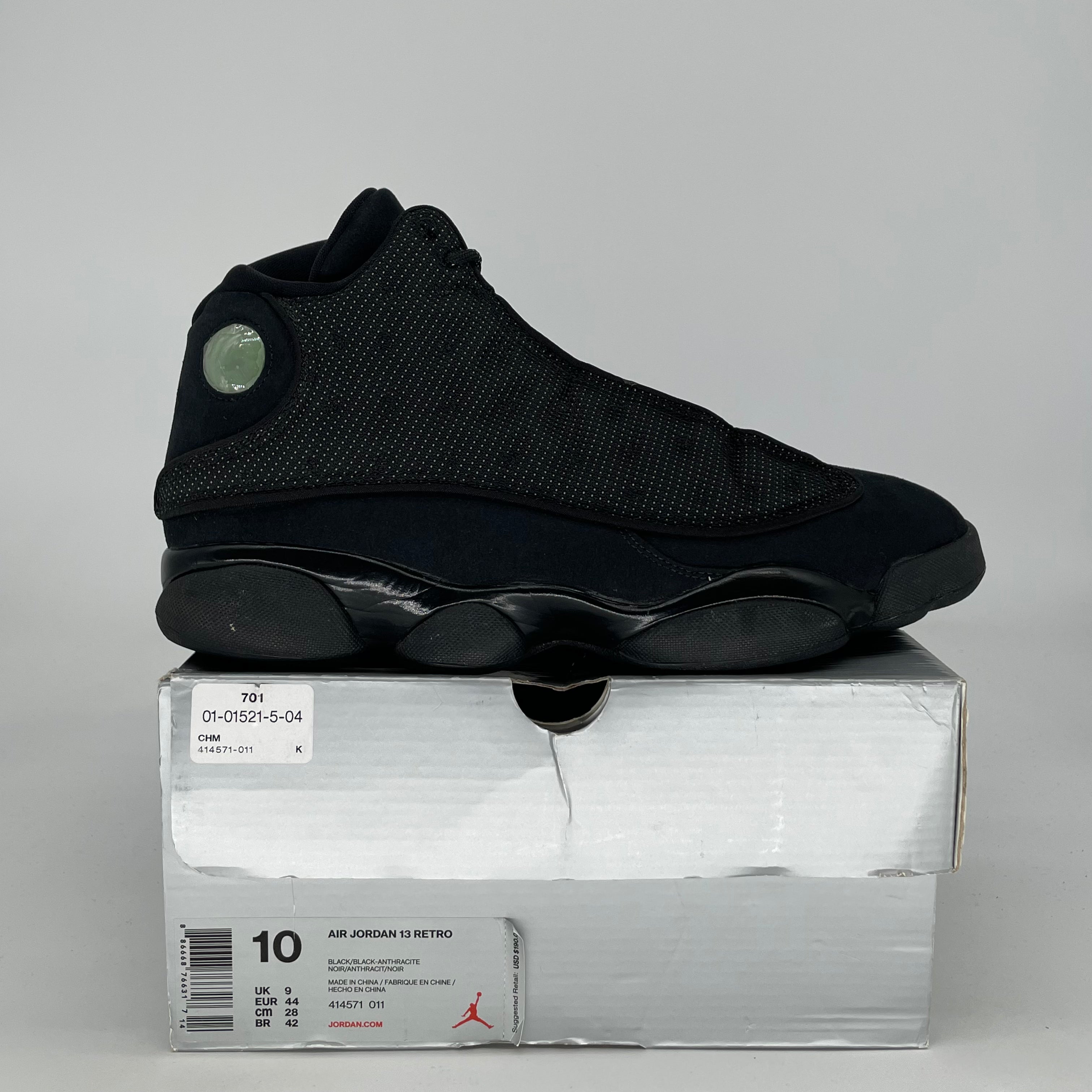 AIR JORDAN 13 BLACK CAT 414571-001 SIZE 10/11.5W