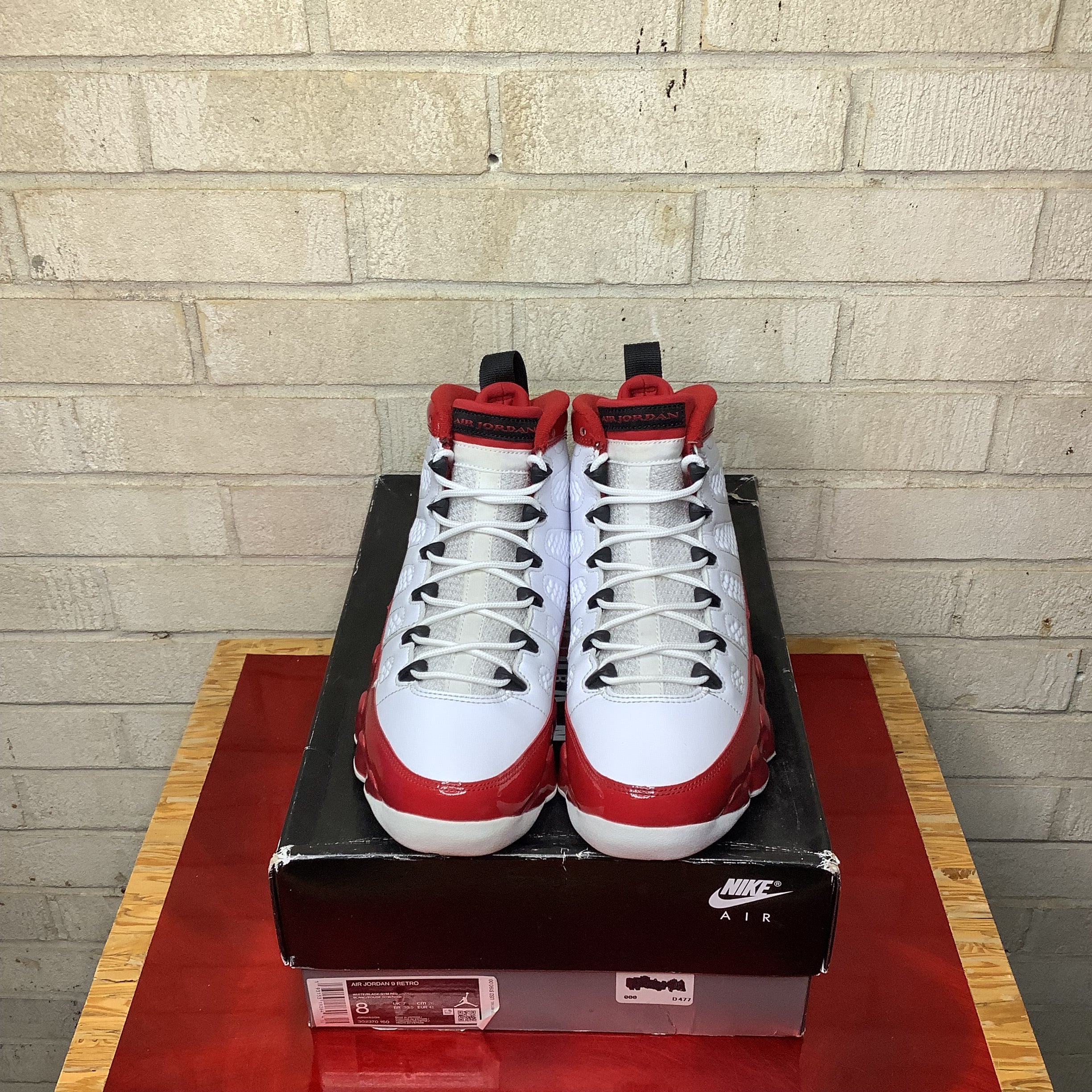 AIR JORDAN 9 GYM RED SIZE 8/9.5W 302370-160