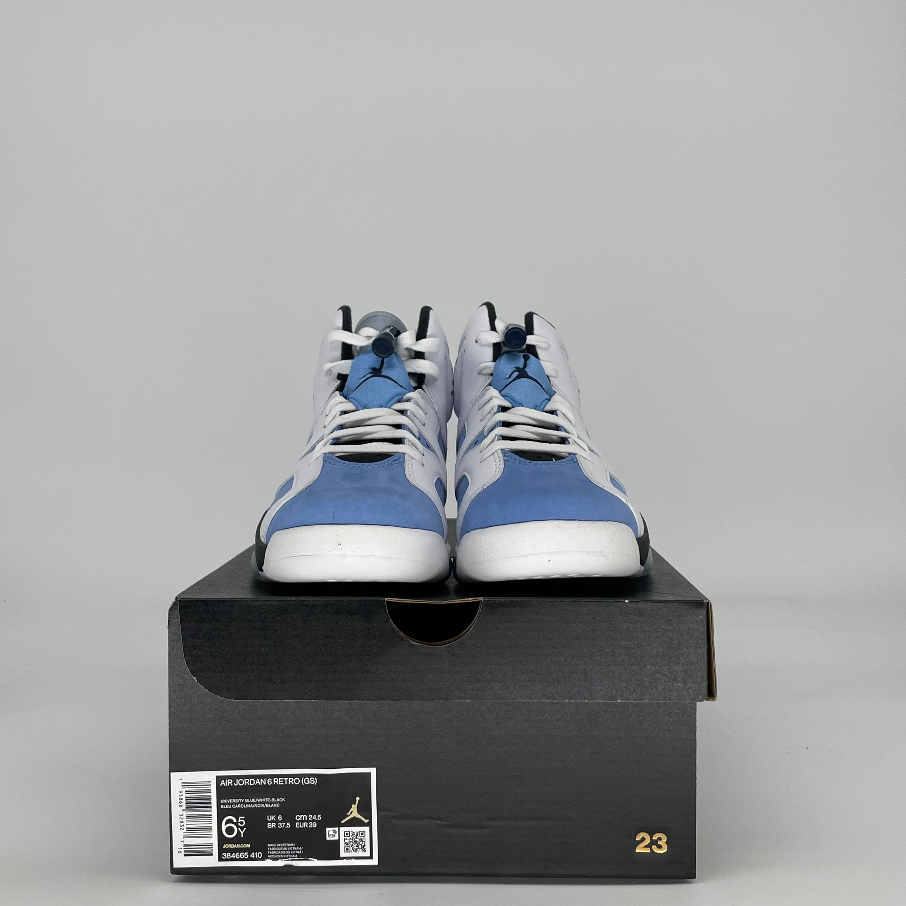 AIR JORDAN 6 UNC WHITE 384665-410 SIZE 6.5/8W