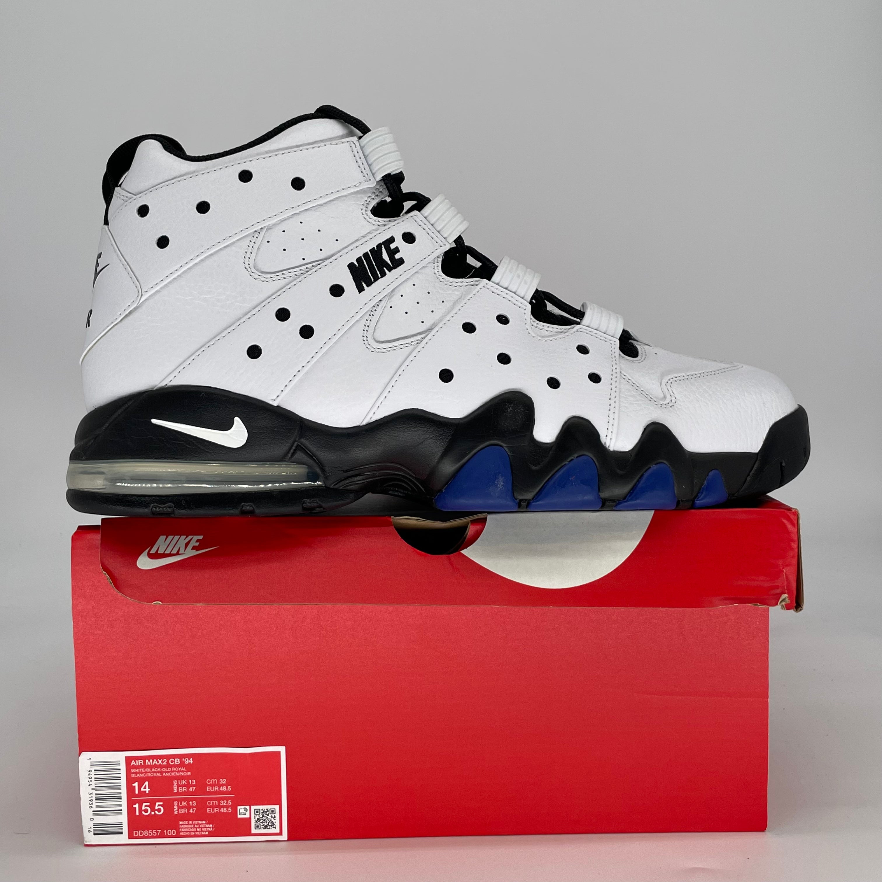 NIKE AIR MAX 2 CB 94 WHITE OLD ROYAL DD8557-100 SIZE 14/15.5W