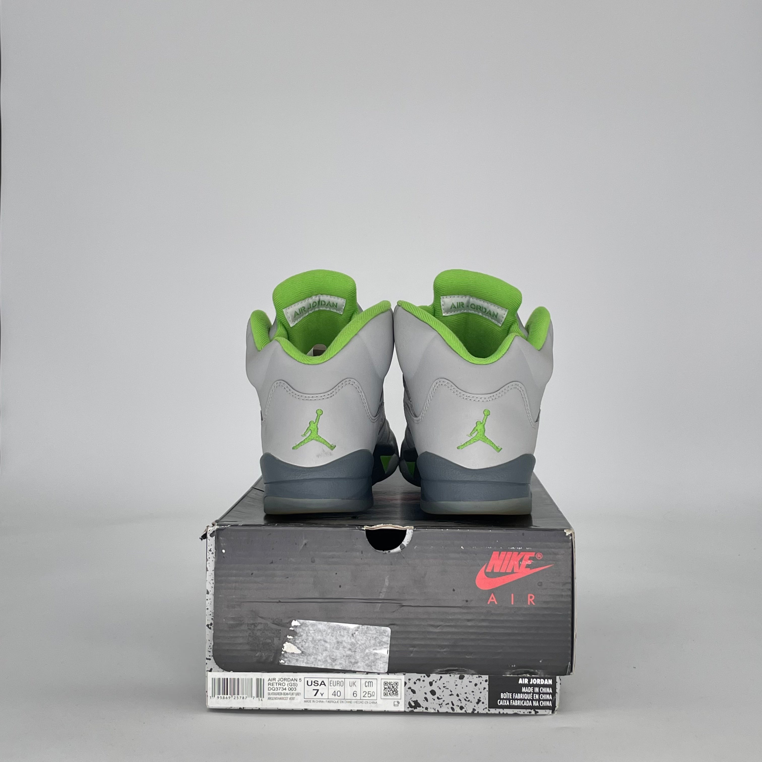 AIR JORDAN 5 GREEN BEAN DQ3734-003 SIZE 7/8.5W GS