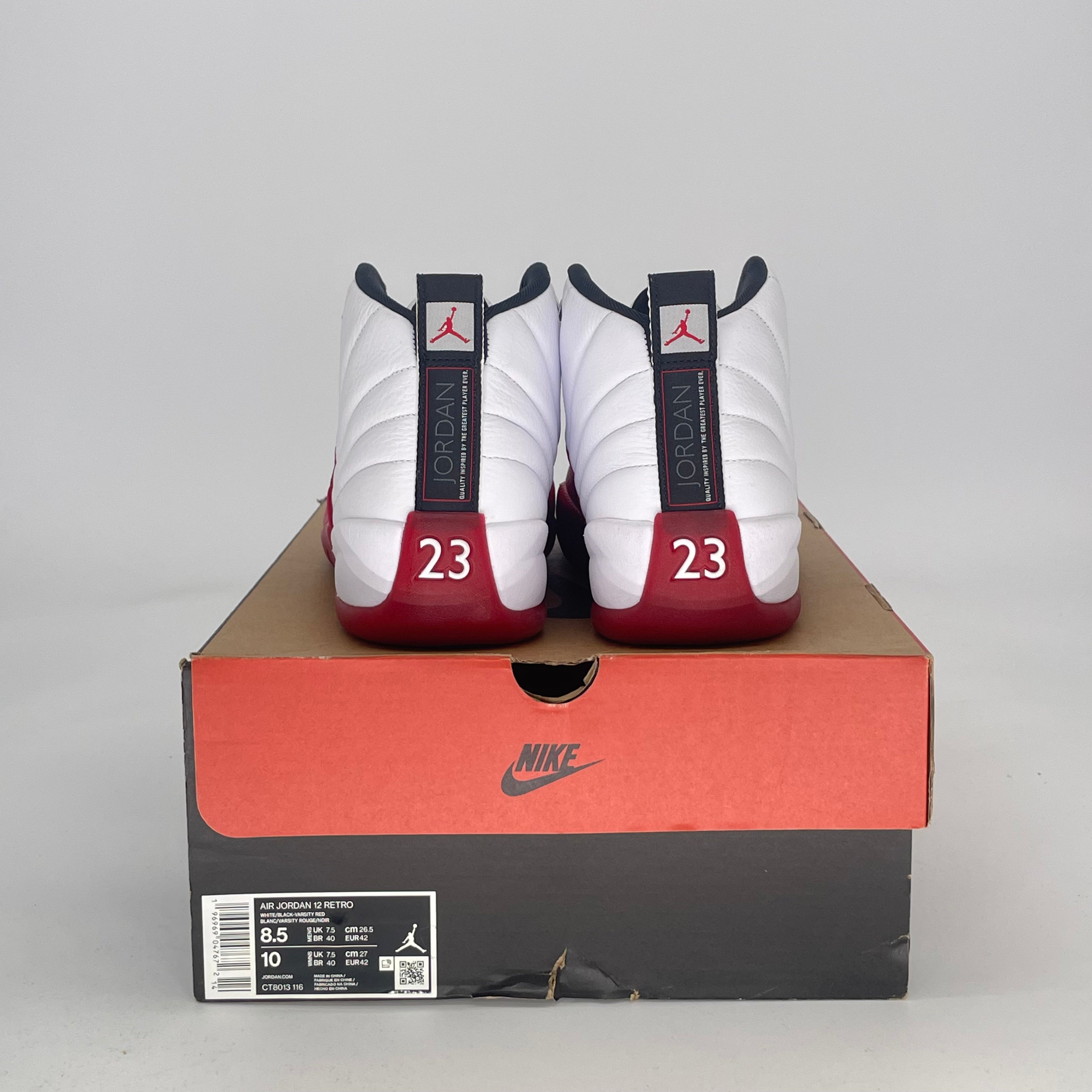 AIR JORDAN 12 CHERRY CT8013-116 SIZE 8.5/10W