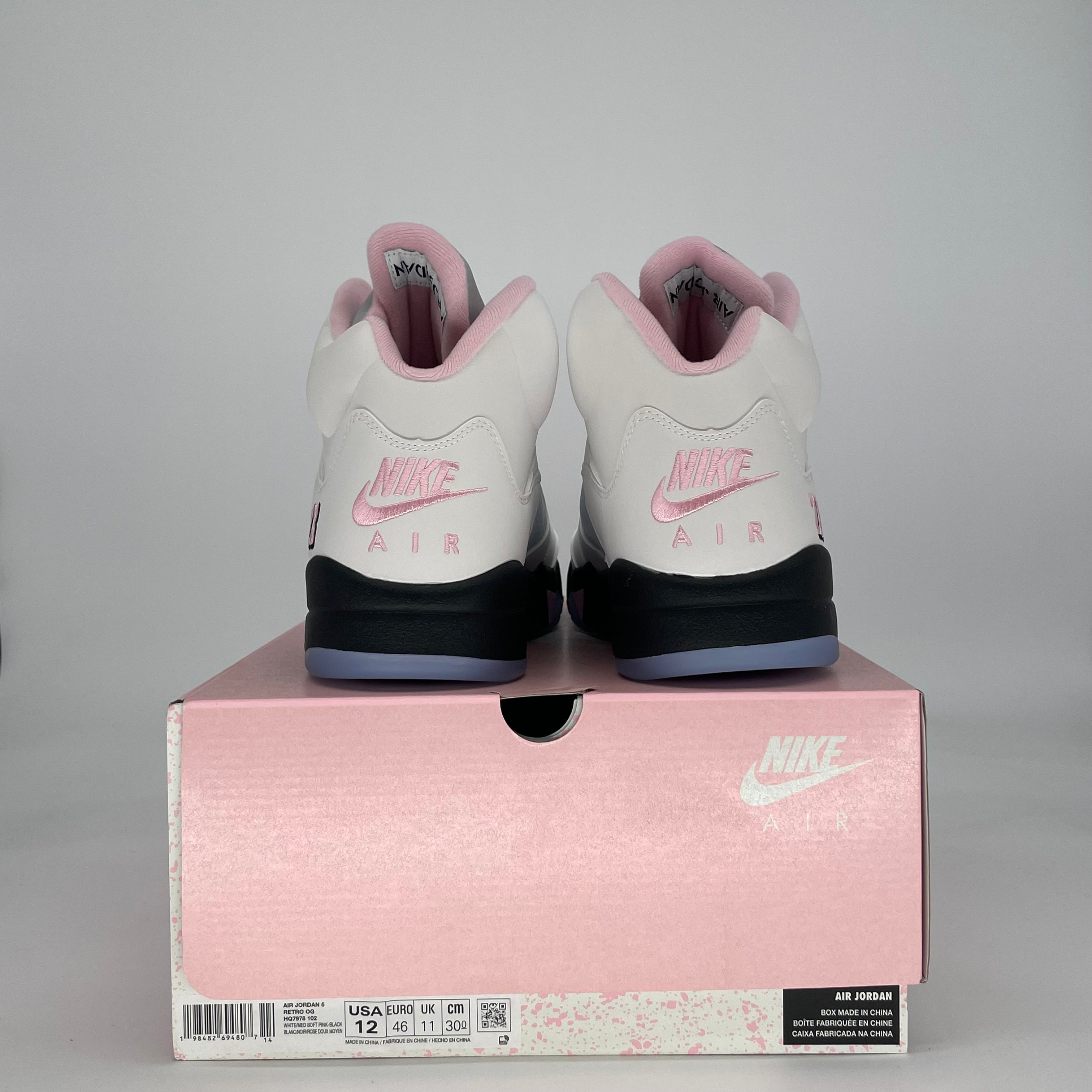 AIR JORDAN 5 MEDIUM SOFT PINK HQ7978-102 SIZE 12/13.5W