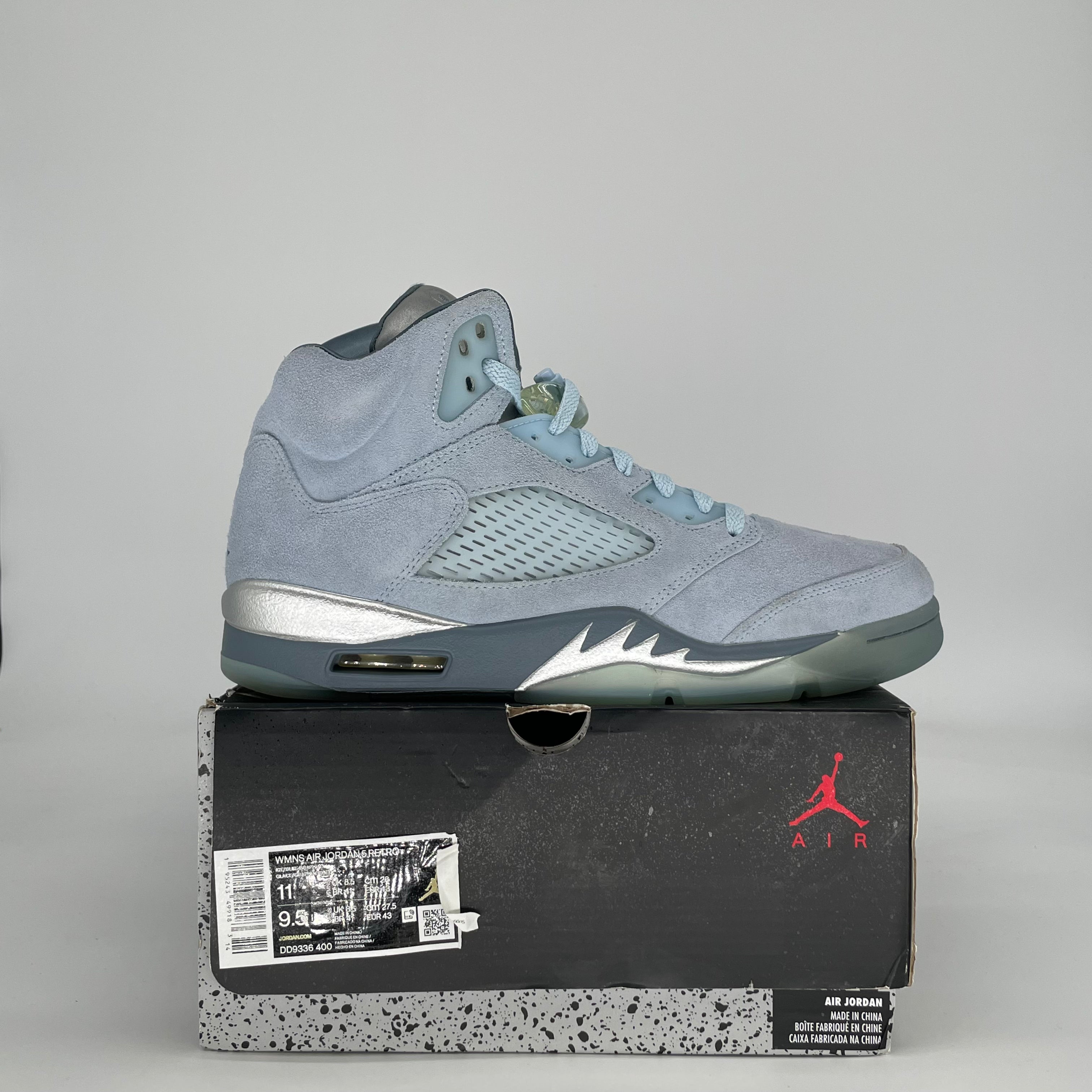 AIR JORDAN 5 BLUEBIRD W DD9336-400 SIZE 9.5/11W