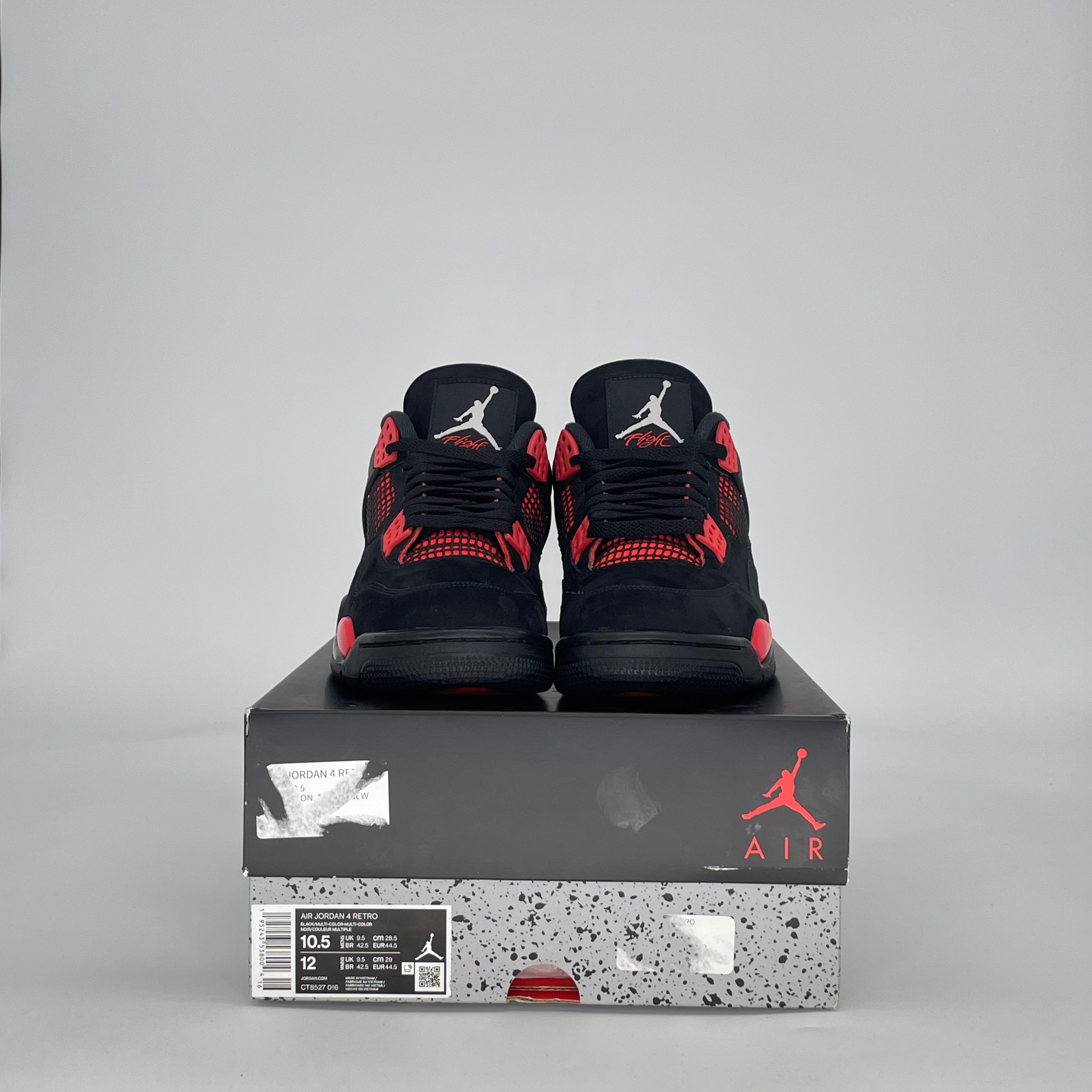 AIR JORDAN 4 RED THUNDER CT8527-016 SIZE 10.5/12W