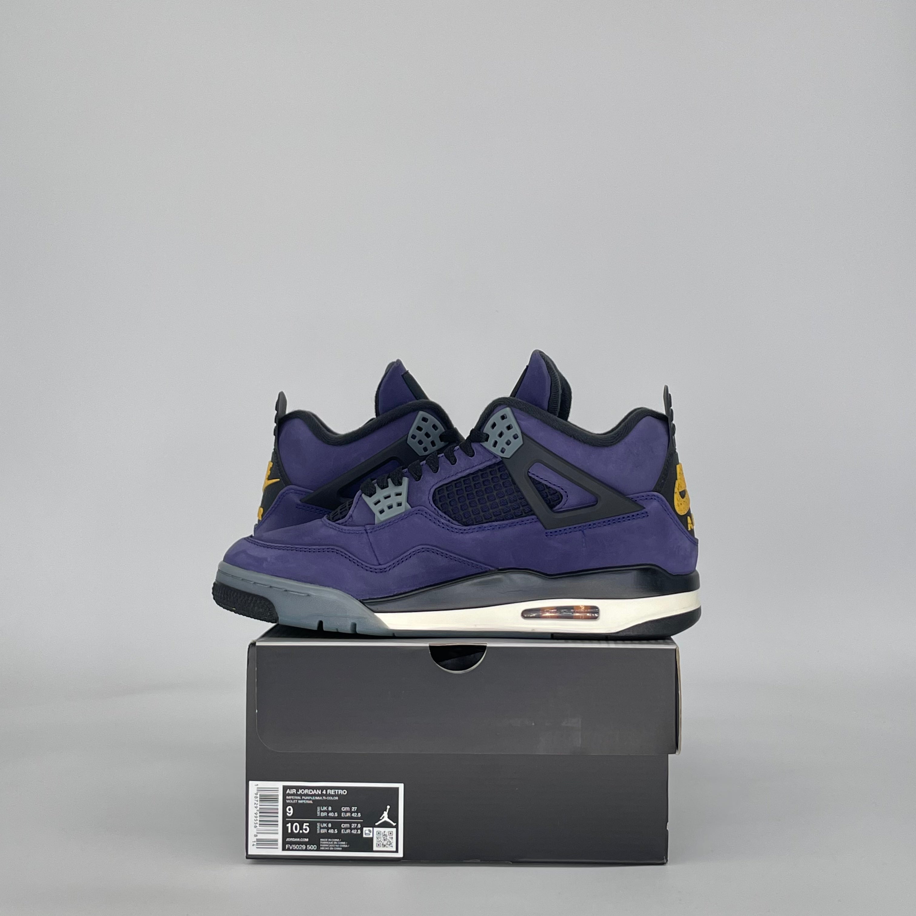AIR JORDAN 4 LAKERS FV5029-500 SIZE 9/10.5W