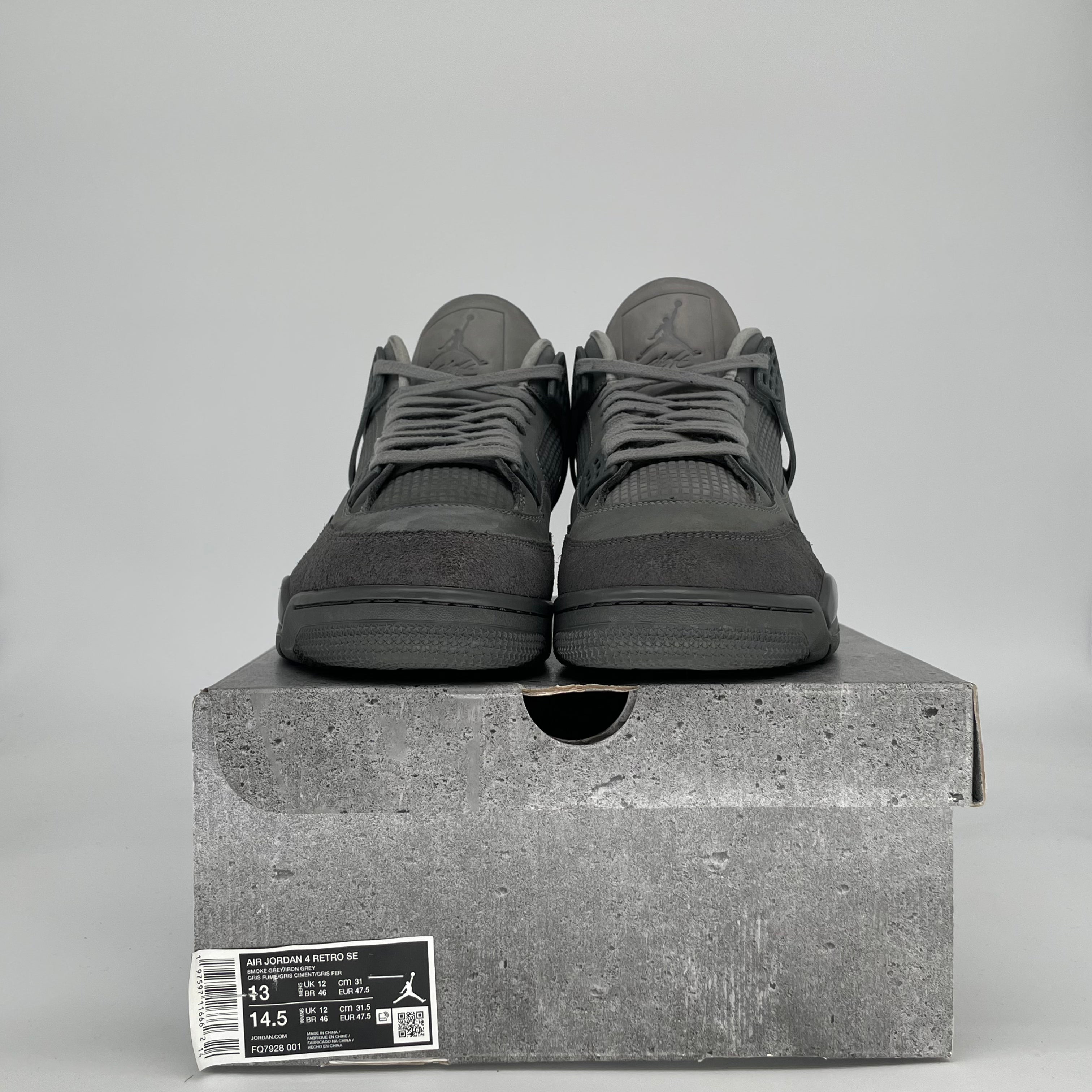 AIR JORDAN 4 WET CEMENT FQ7928-001 SIZE 13/14.5W