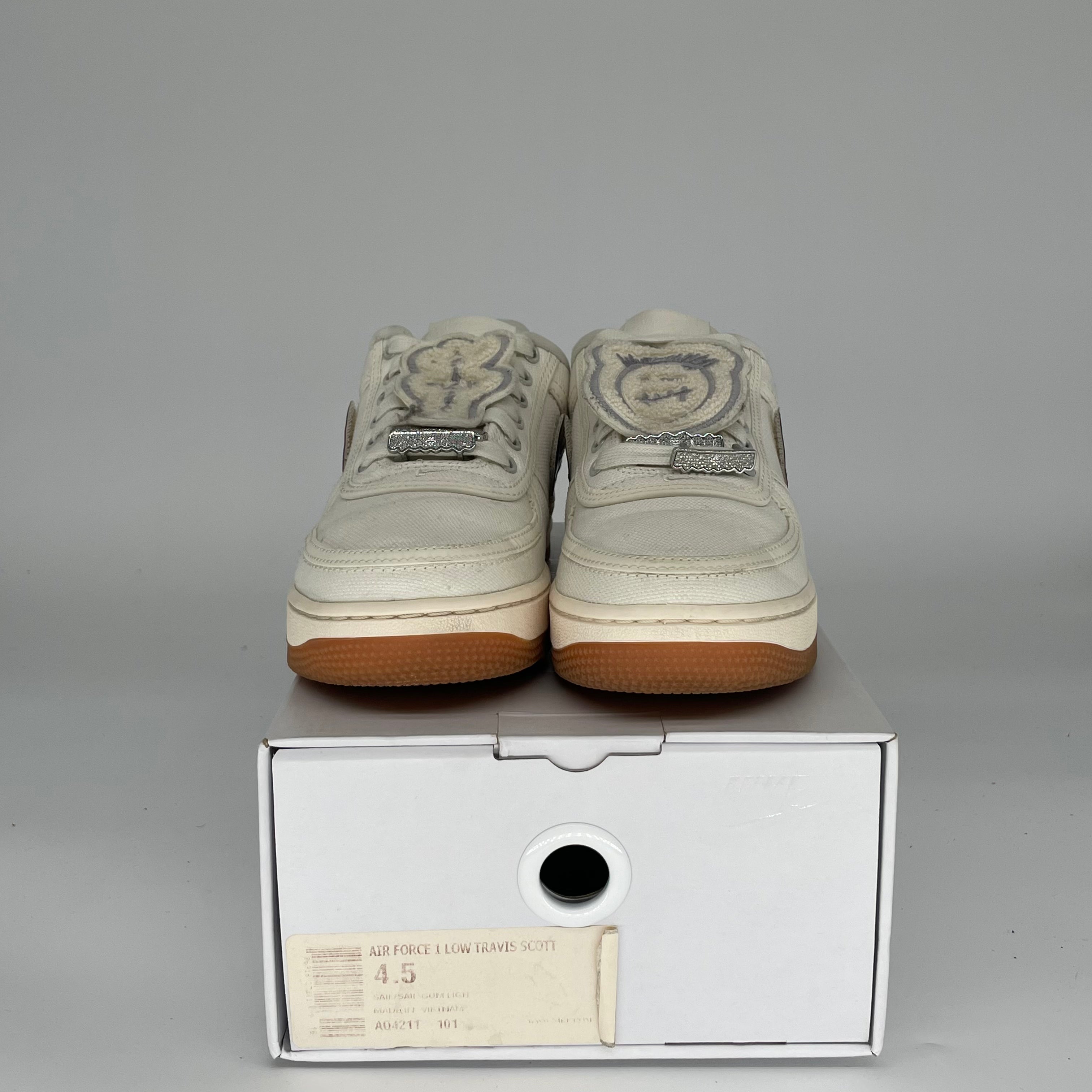 NIKE AIR FORCE 1 LOW TRAVIS SCOTT SAIL AQ4211-101 SIZE 4.5/6W