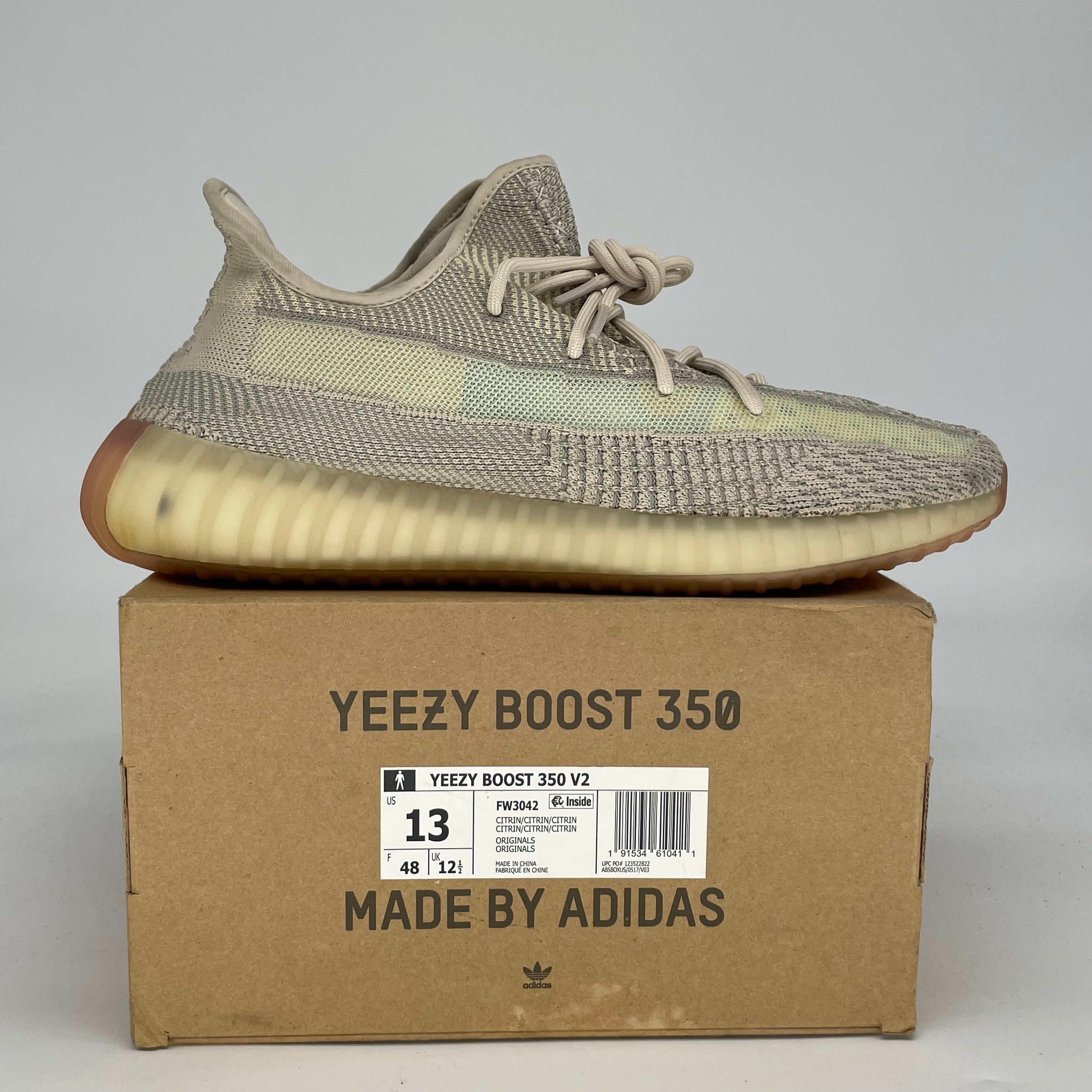 ADIDAS YEEZY 350 V2 CITRIN FW3042 SIZE 13/14.5W