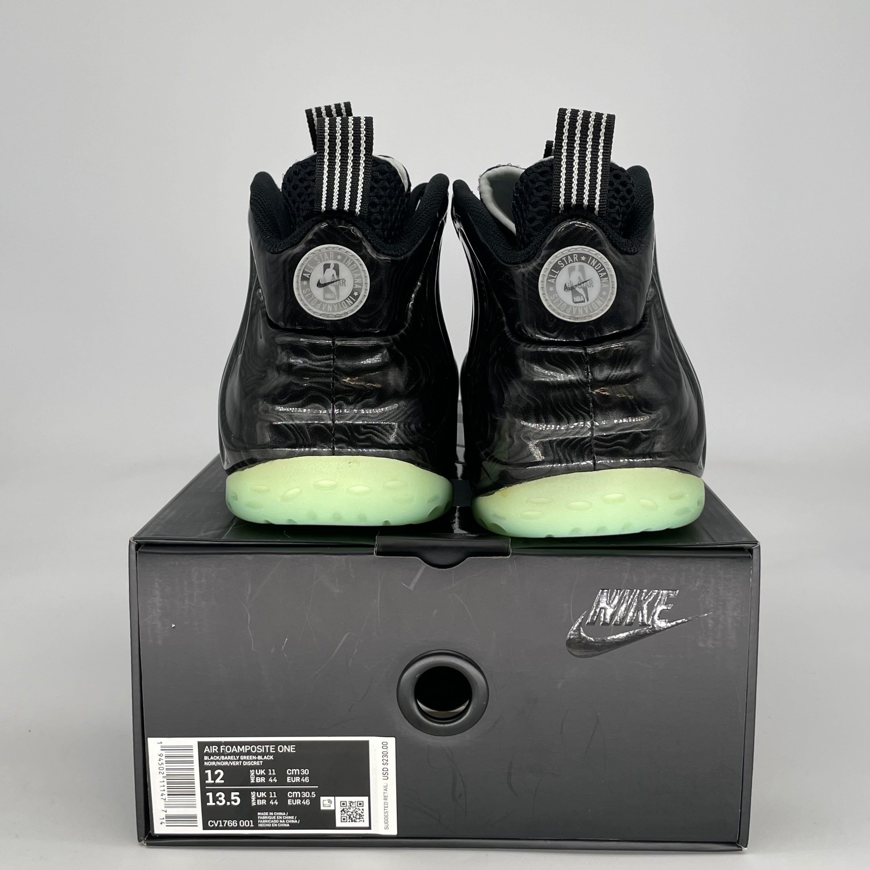 NIKE AIR FOAMPOSITE ONE ALL-STAR CV1766-001 SIZE 12/13.5W