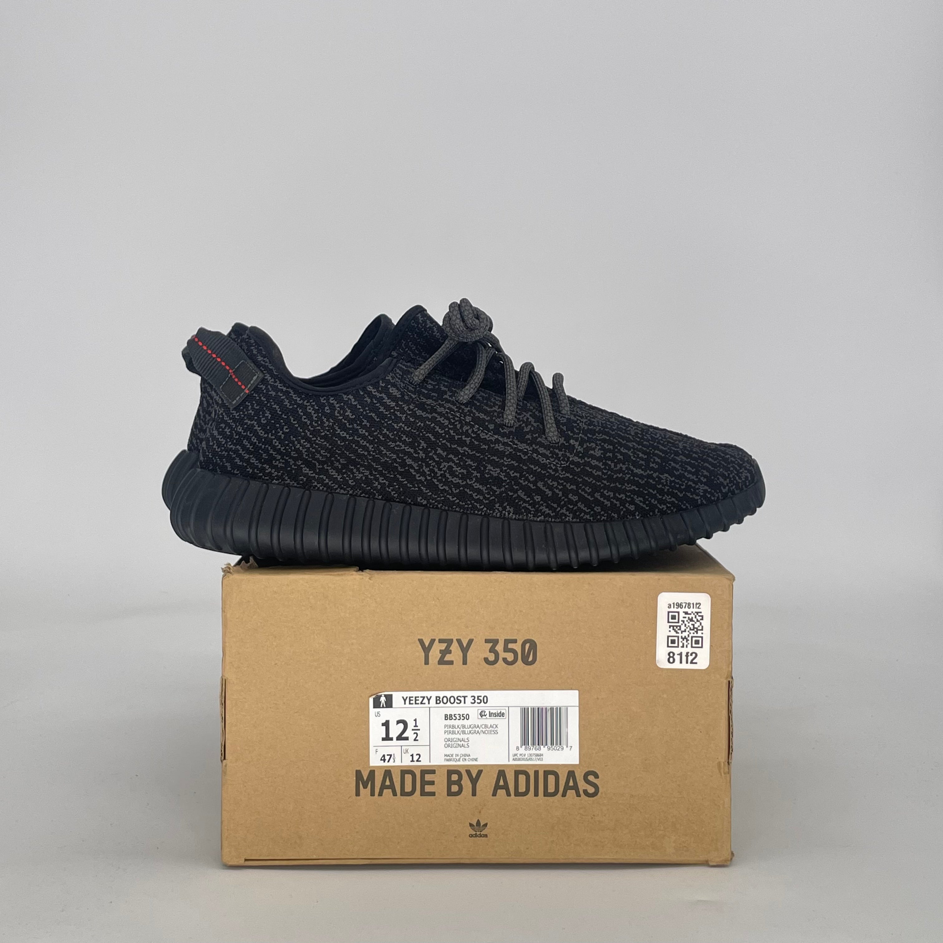 ADIDAS YEEZY BOOST 350 PIRATE BLACK BB5350 SIZE 12.5/14W