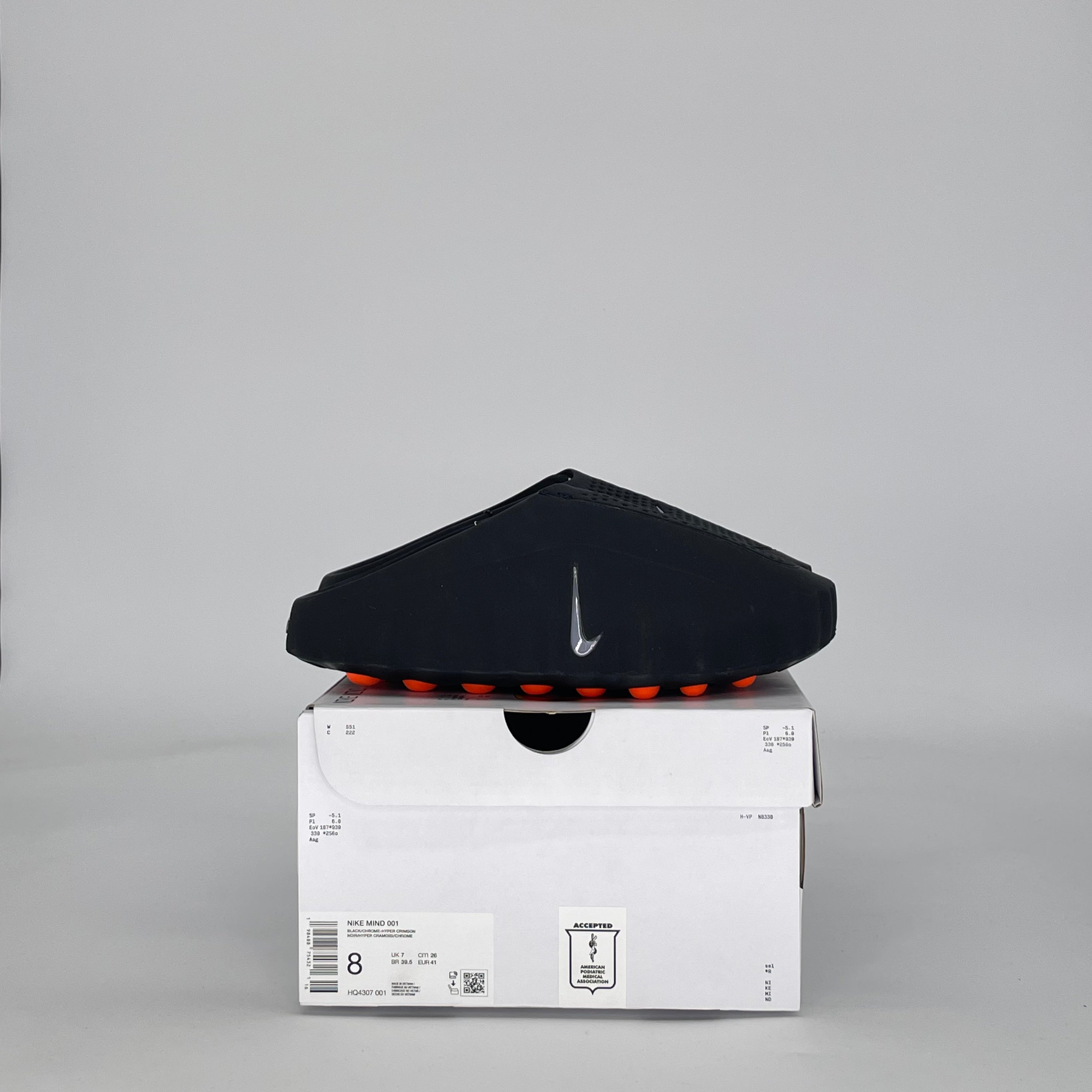 NIKE MIND 001 SLIDE BLACK CHROME HQ4307-001 SIZE 8/9.5W