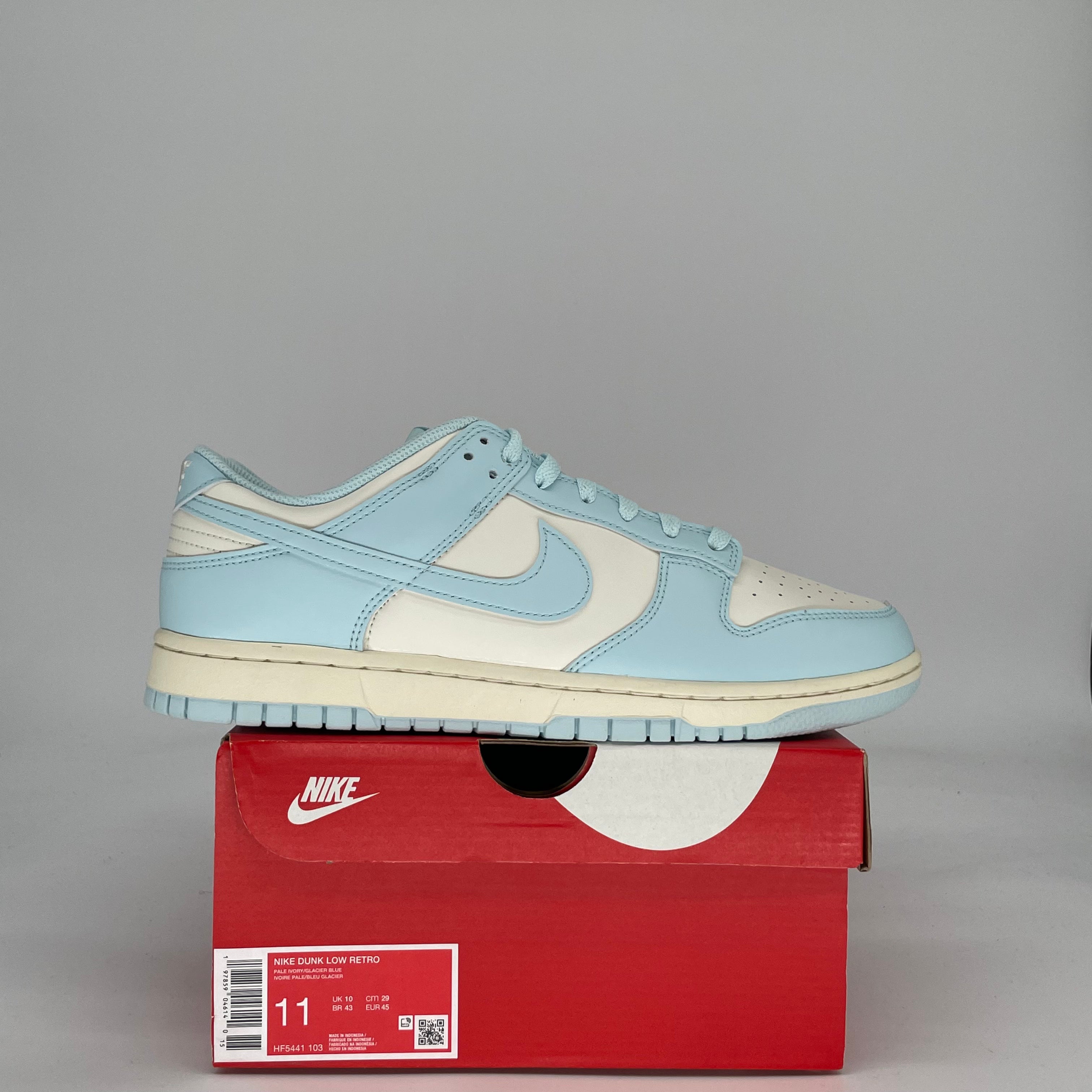 NIKE DUNK LOW GLACIER BLUE PALE IVORY HF5441-103 SIZE 11/12.5W
