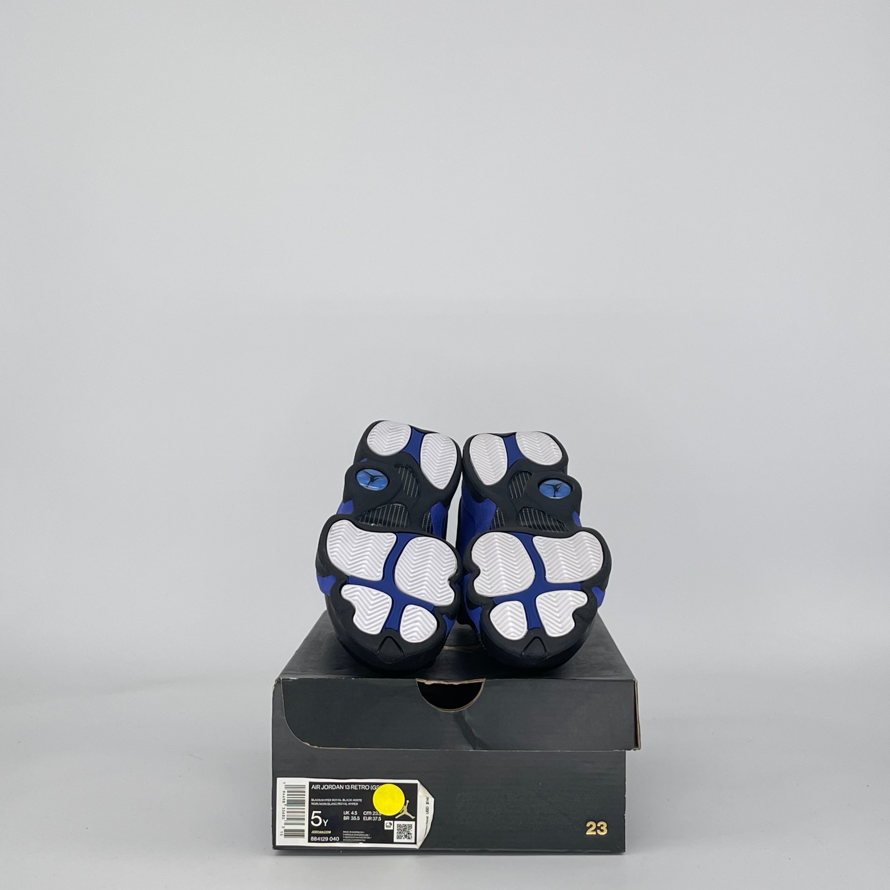 AIR JORDAN 13 BLACK HYPER ROYAL 884129-040 SIZE 5/6.5W GS