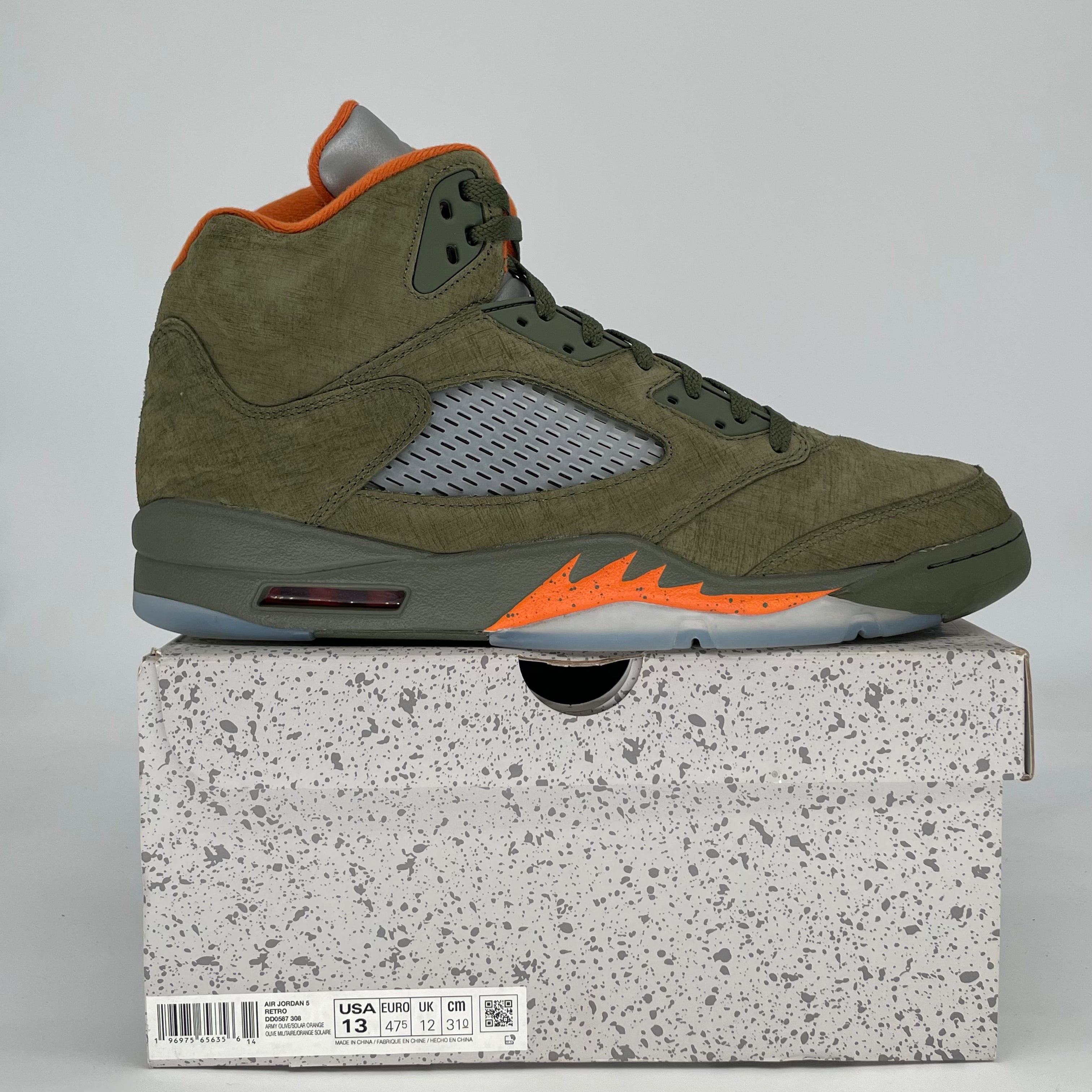 AIR JORDAN 5 OLIVE DD0587-308 SIZE 13/14.5W