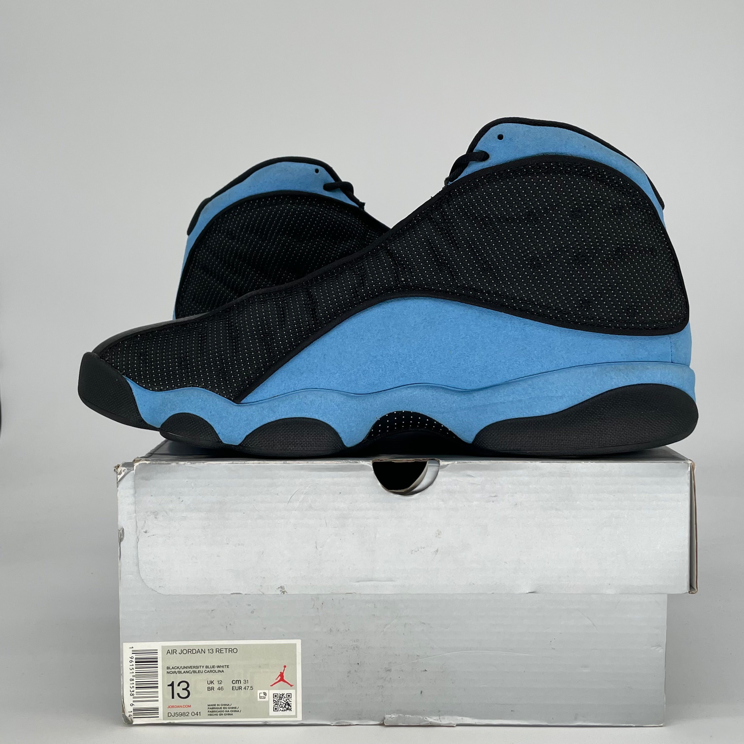 AIR JORDAN 13 BLACK UNIVERSITY BLUE DJ5982-041 SIZE 13/14.5W