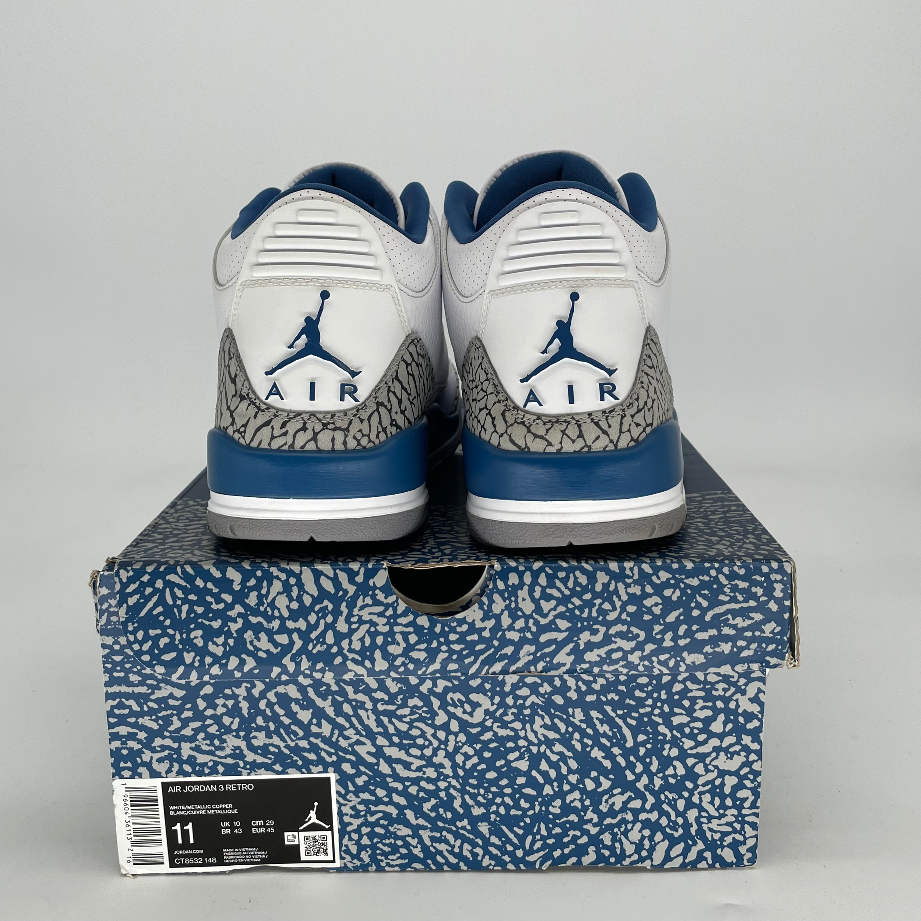 AIR JORDAN 3 WIZARDS CT8532-148 SIZE 11/12.5W