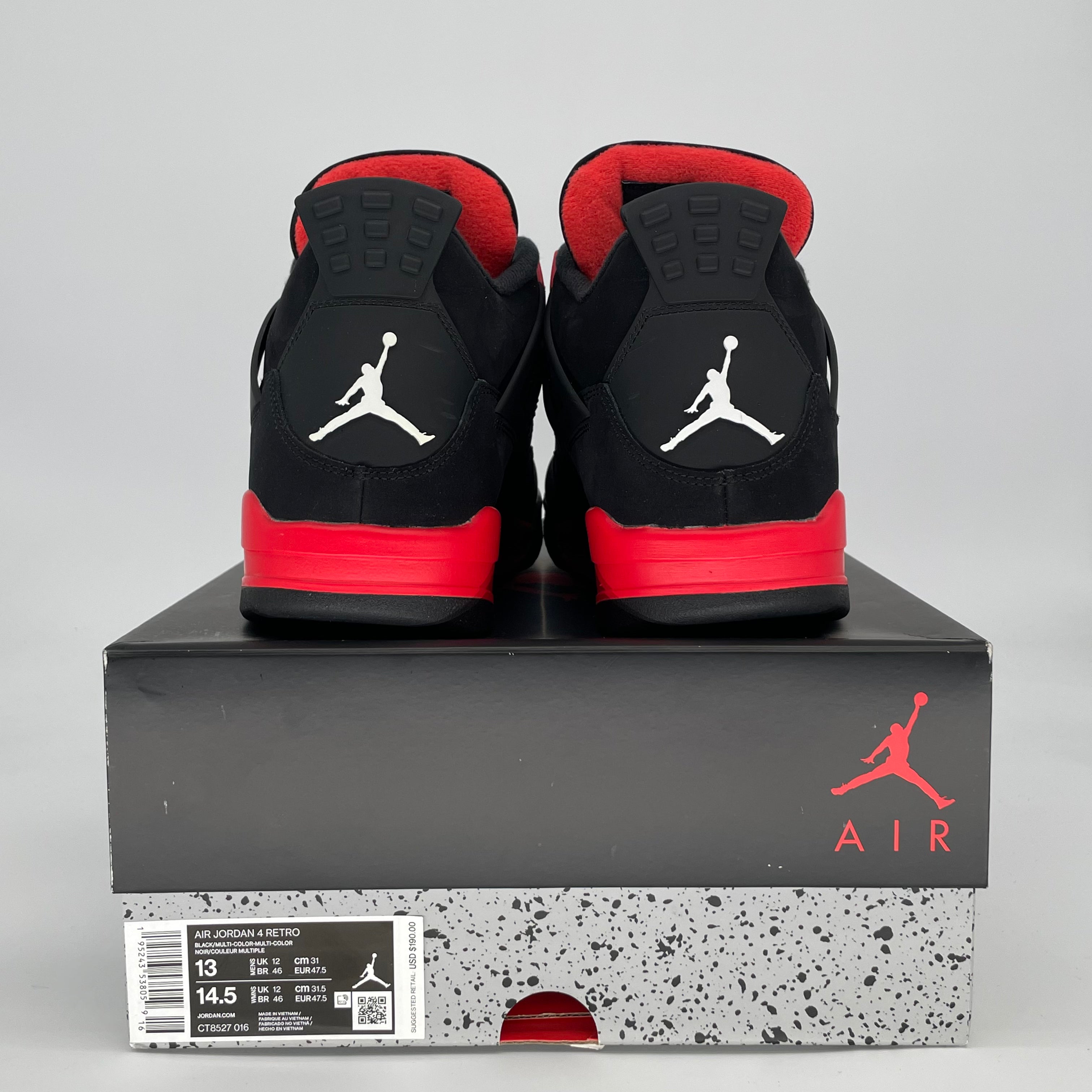 AIR JORDAN 4 RED THUNDER CT8527-016 SIZE 13/14.5W
