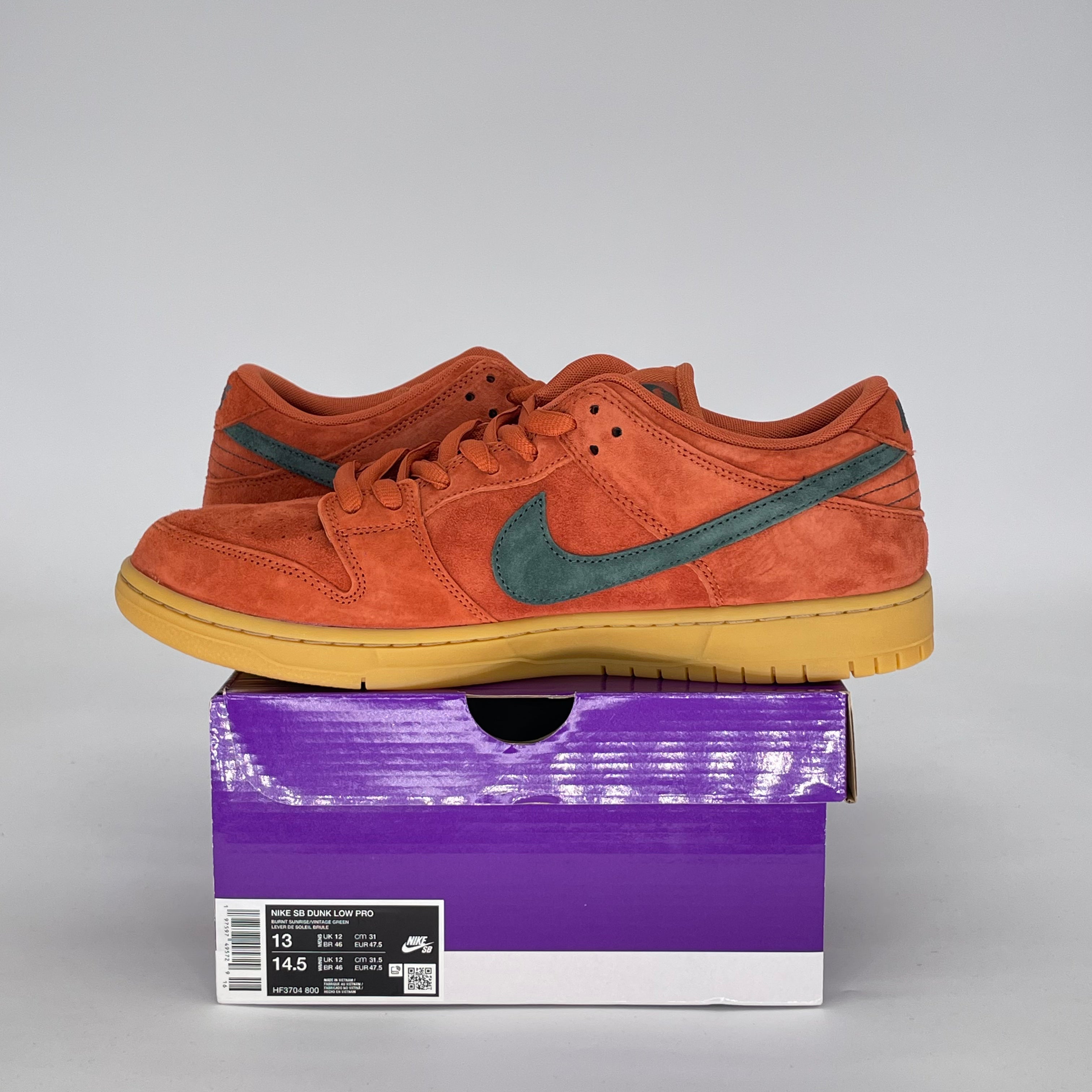 NIKE SB DUNK LOW BURNT SUNRISE HF3704-800 SIZE 13/14.5W