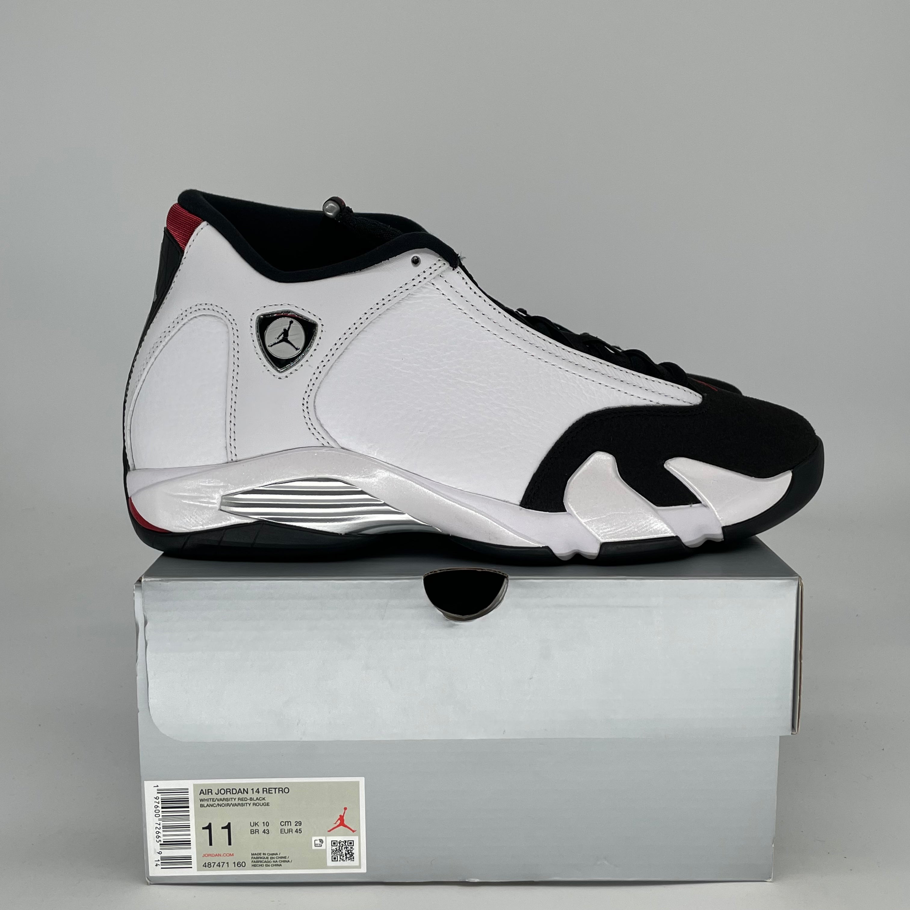 AIR JORDAN 14 BLACK TOE 487471-160 SIZE 11/12.5W