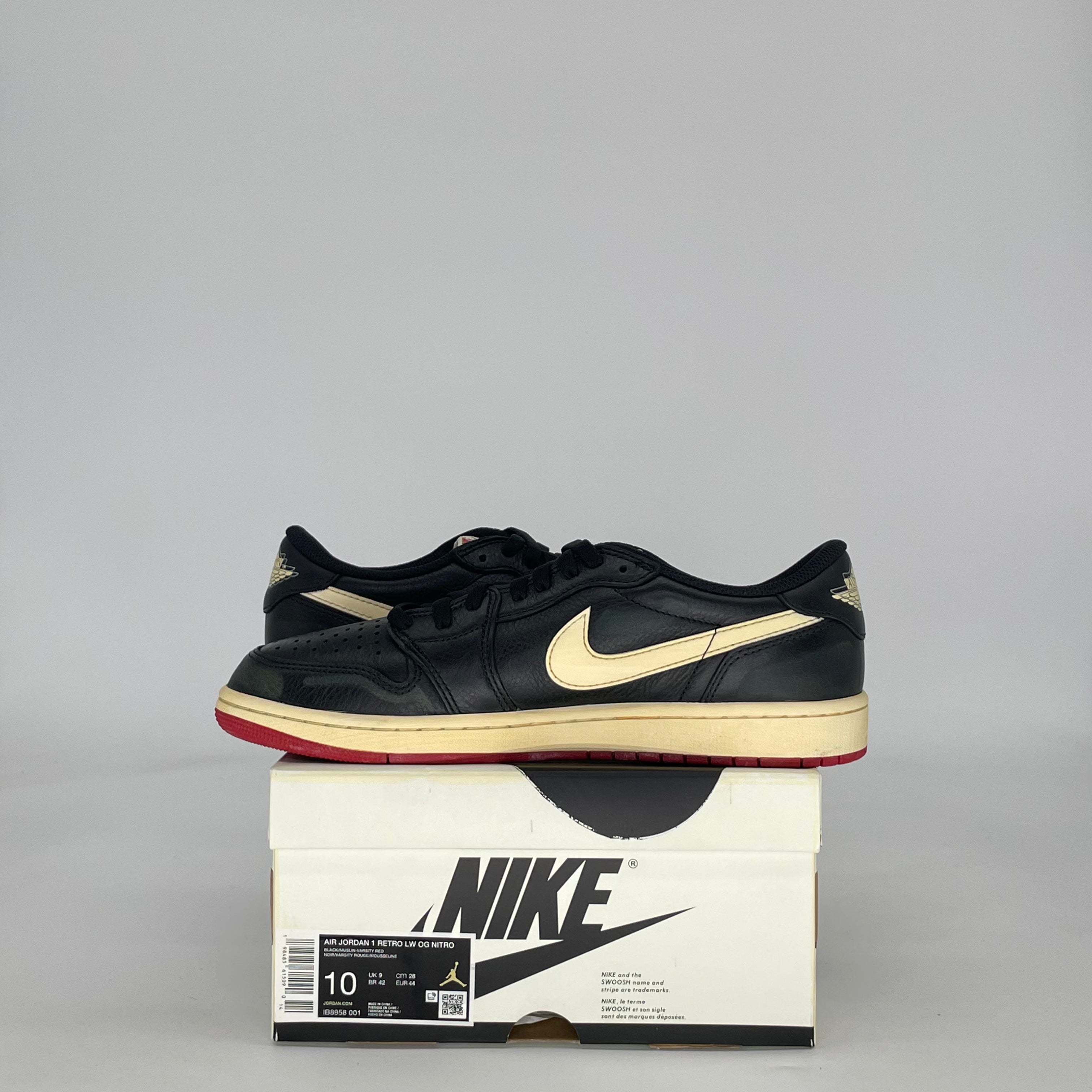 AIR JORDAN 1 LOW NIGEL SYLVESTER BETTER WITH TIME IB8958-001 SIZE 10/11.5W