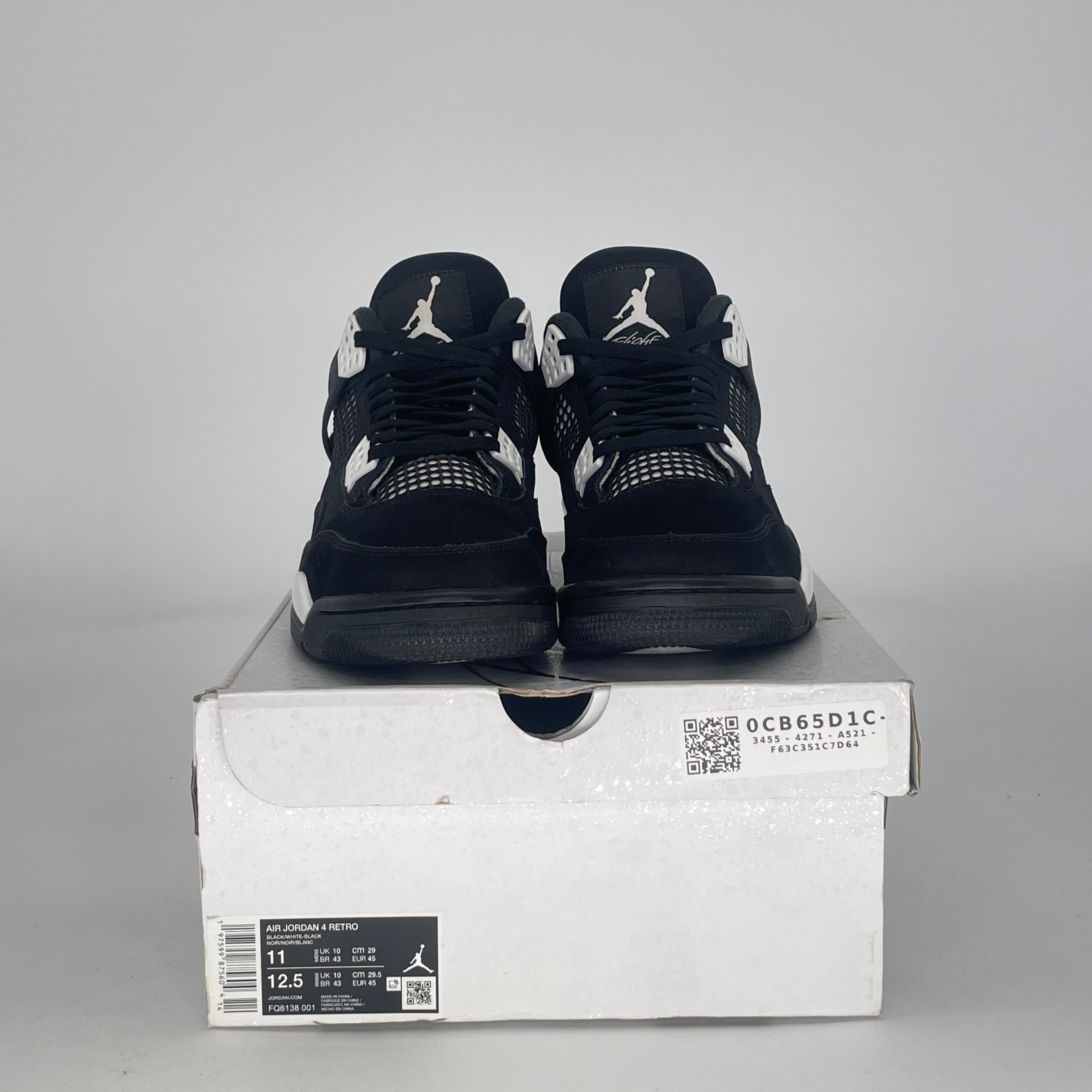 AIR JORDAN 4 WHITE THUNDER FQ8138-001 SIZE 11/12.5W