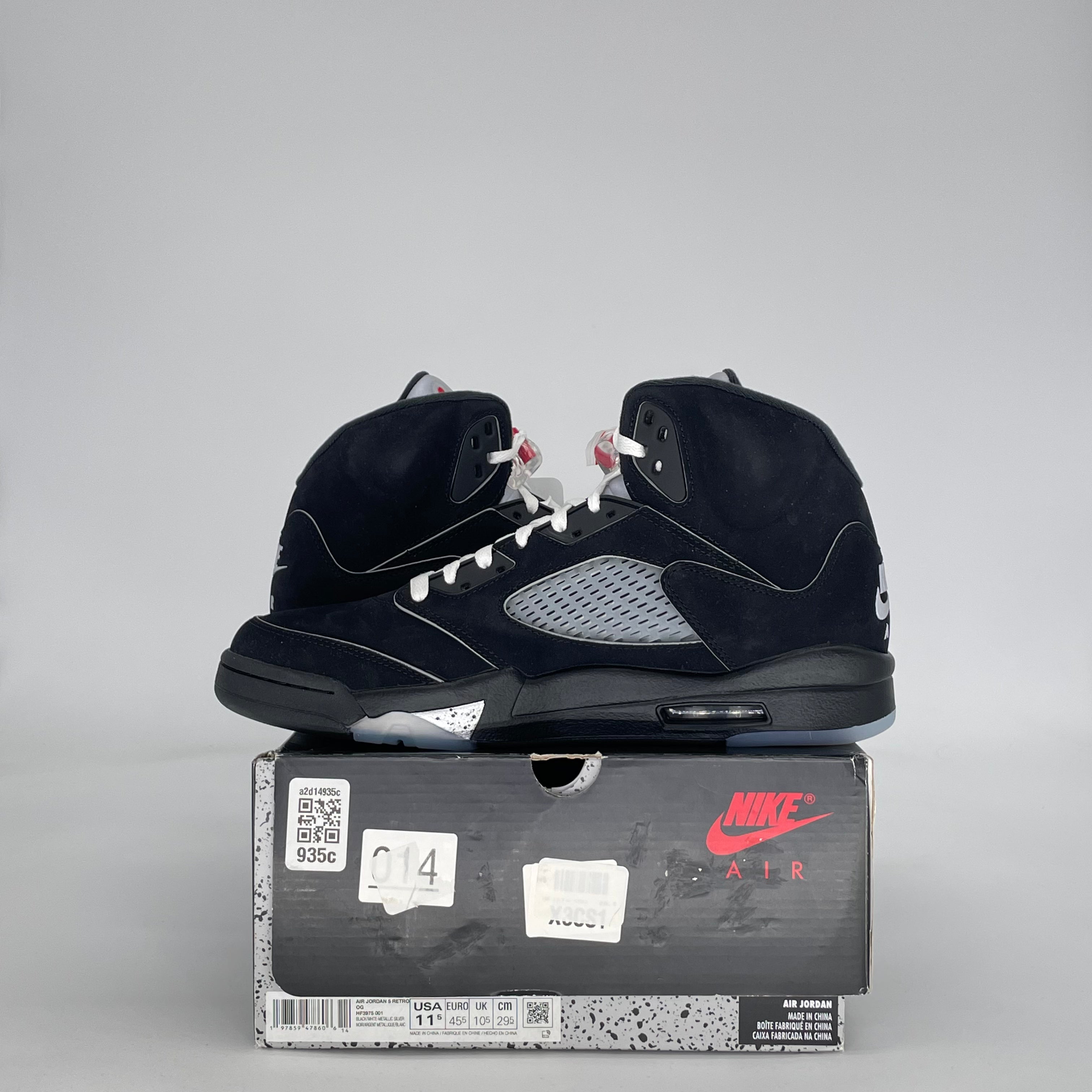 AIR JORDAN 5 BLACK METALLIC REIMAGINED HF3975-001 SIZE 11.5/13W