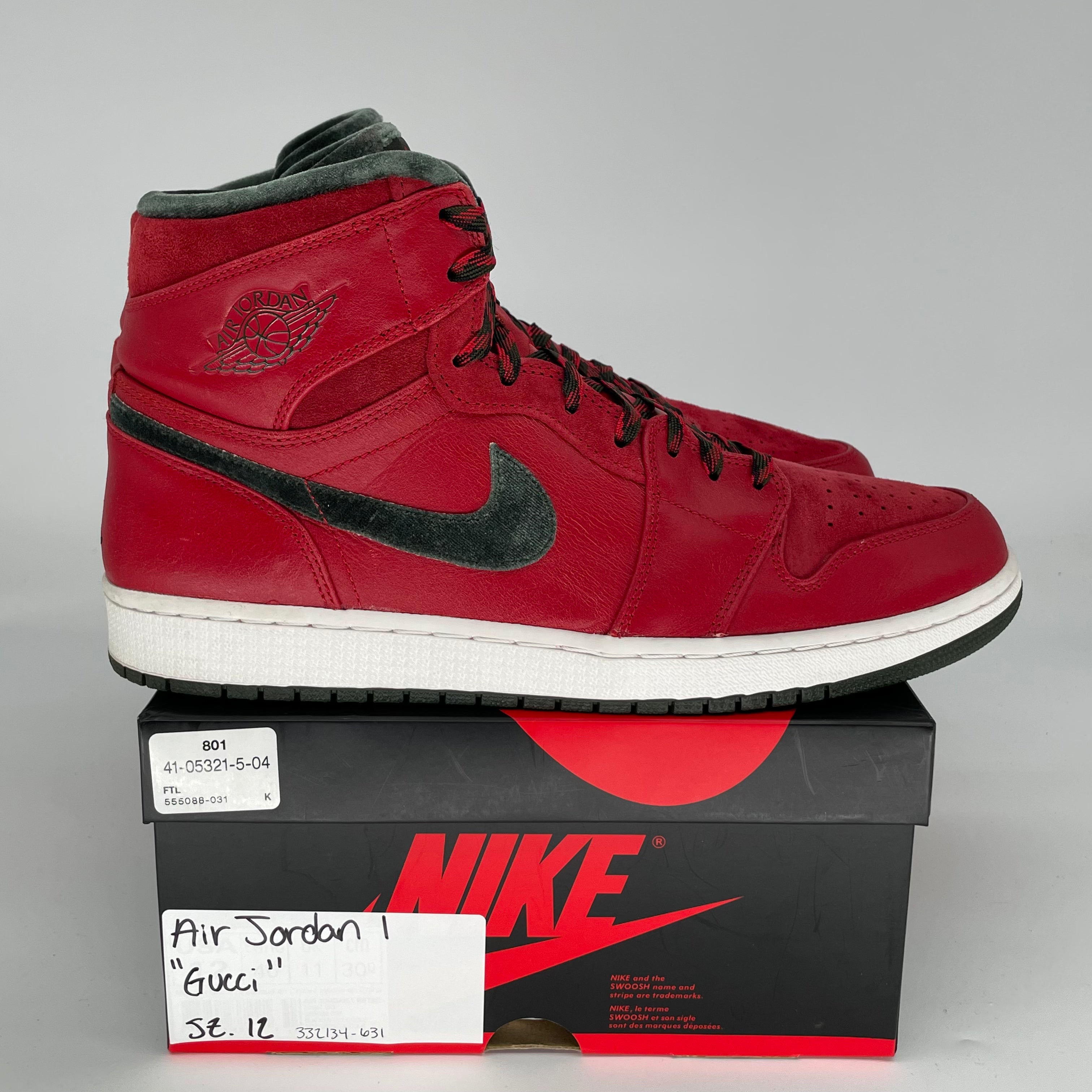 AIR JORDAN 1 GUCCI 332134-631 SIZE 12/13.5W