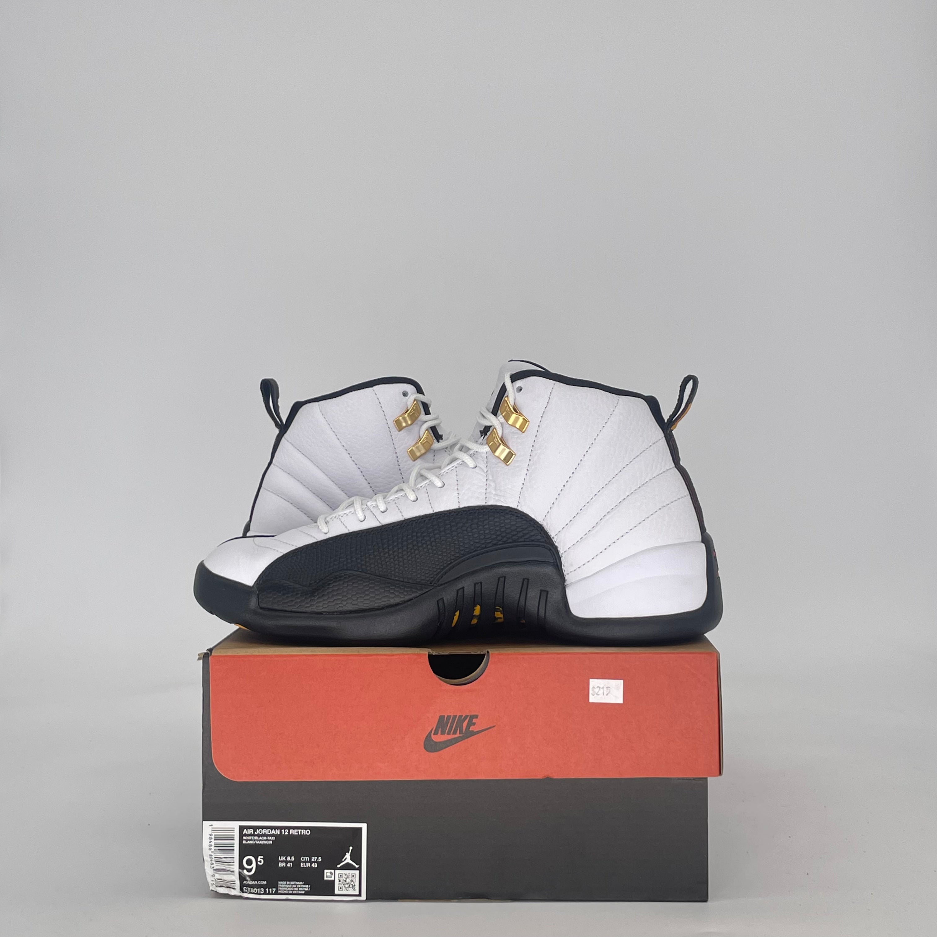AIR JORDAN 12 TAXI CT8013-117 SIZE 9.5/11W