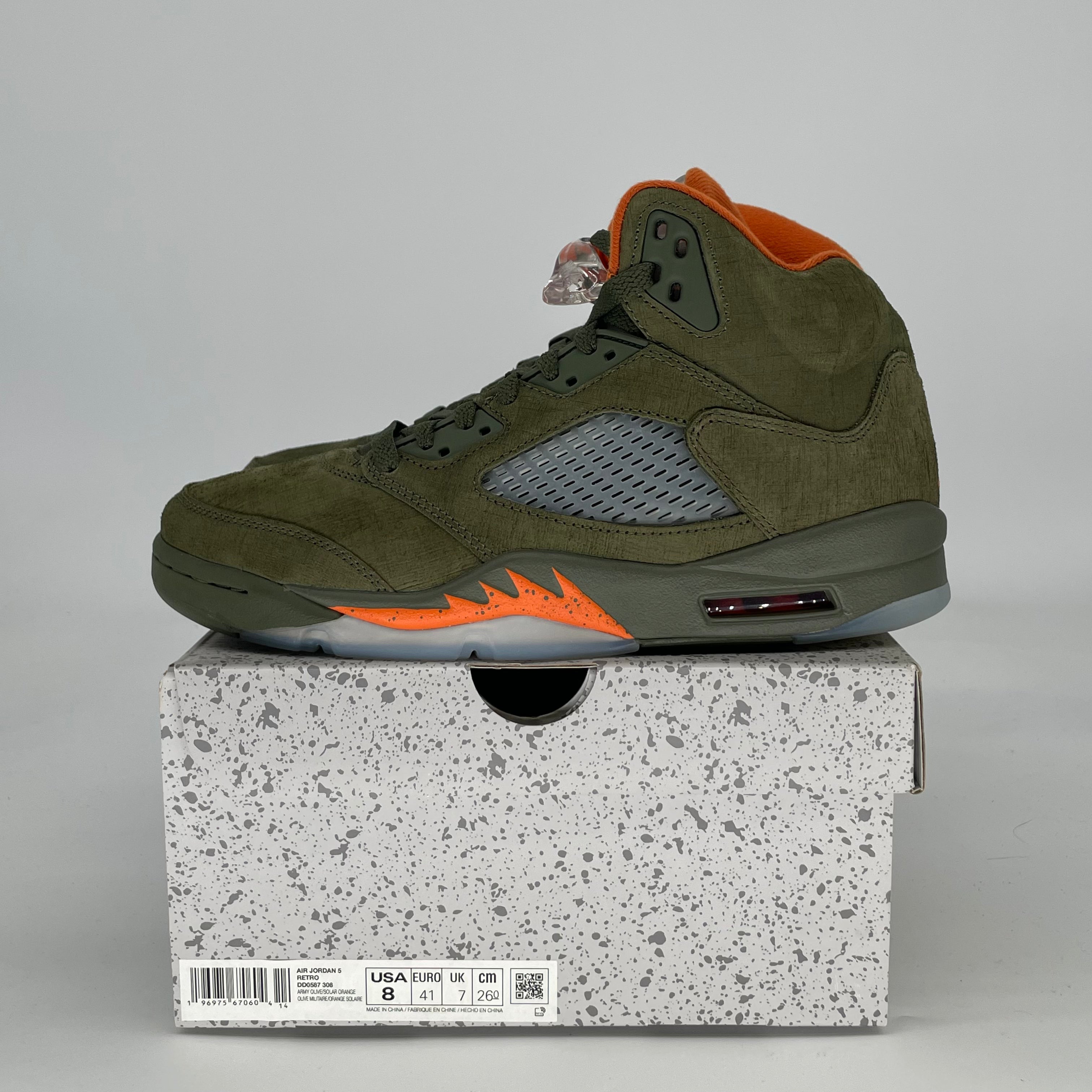 AIR JORDAN 5 OLIVE DD0587-308 SIZE 8/9.5W