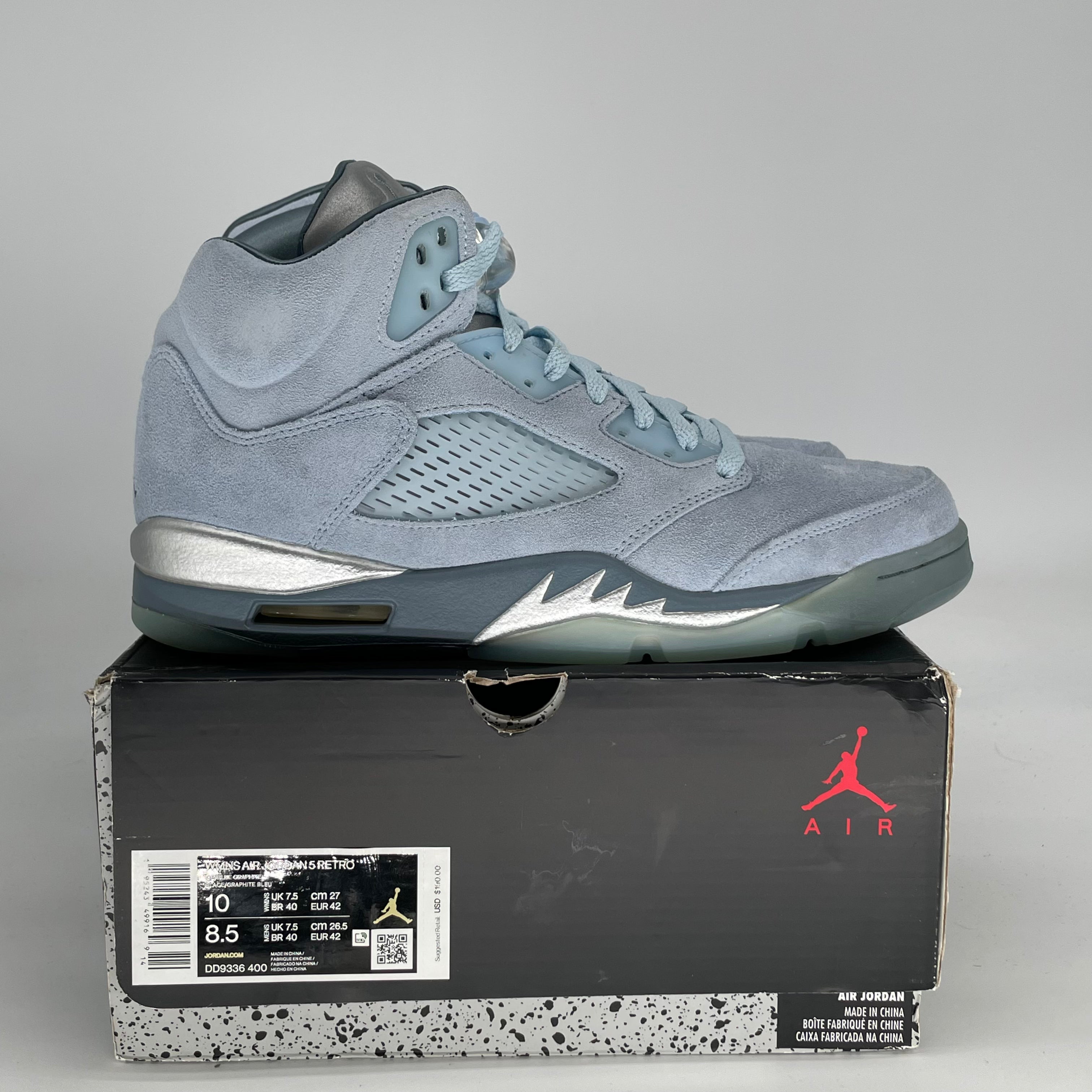 AIR JORDAN 5 BLUEBIRD W DD9336-400 SIZE 8.5/10W