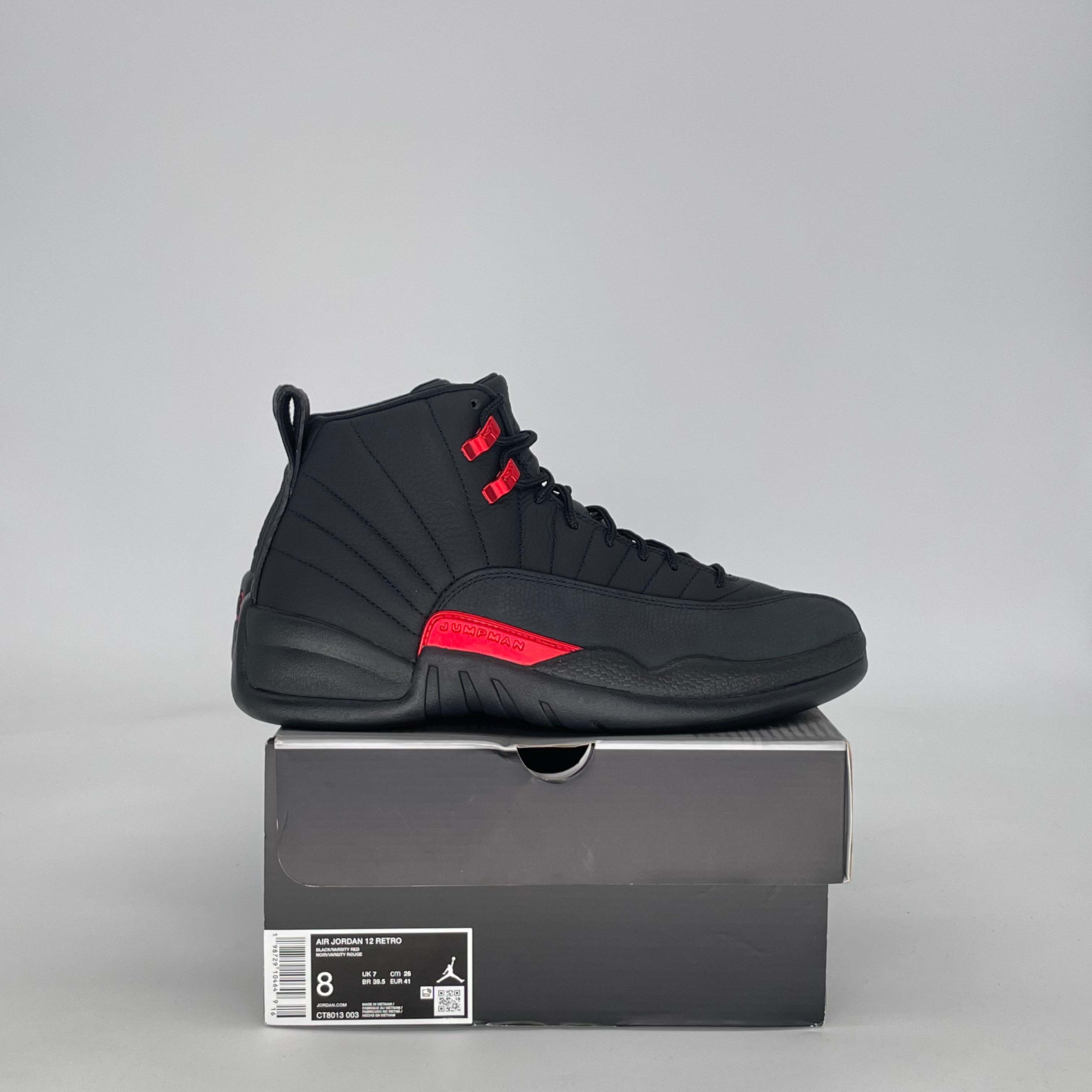 AIR JORDAN 12 BLOODLINE CT8013-003 SIZE 8/9.5W