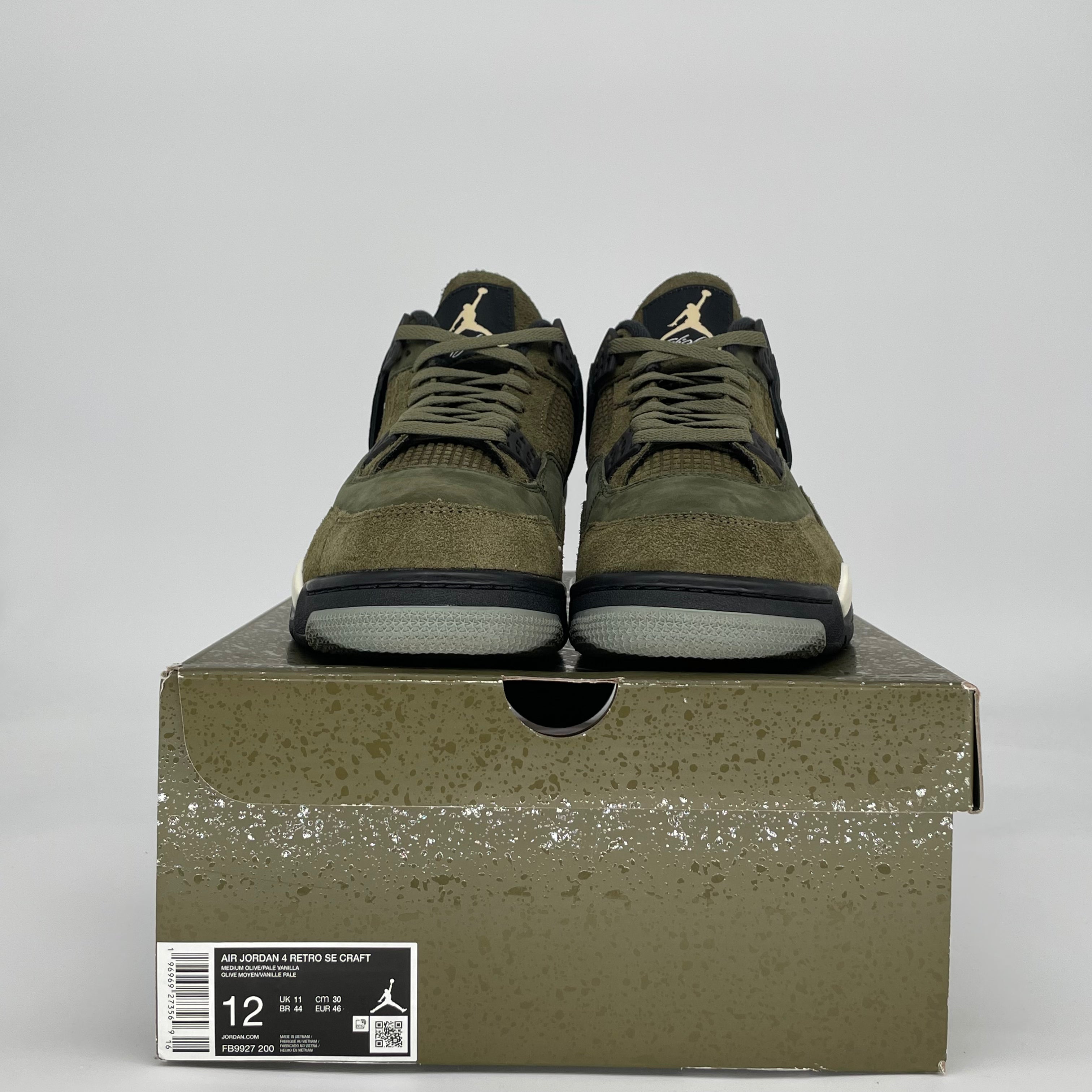 AIR JORDAN 4 CRAFT MEDIUM OLIVE FB9927-200 SIZE 12/13.5W