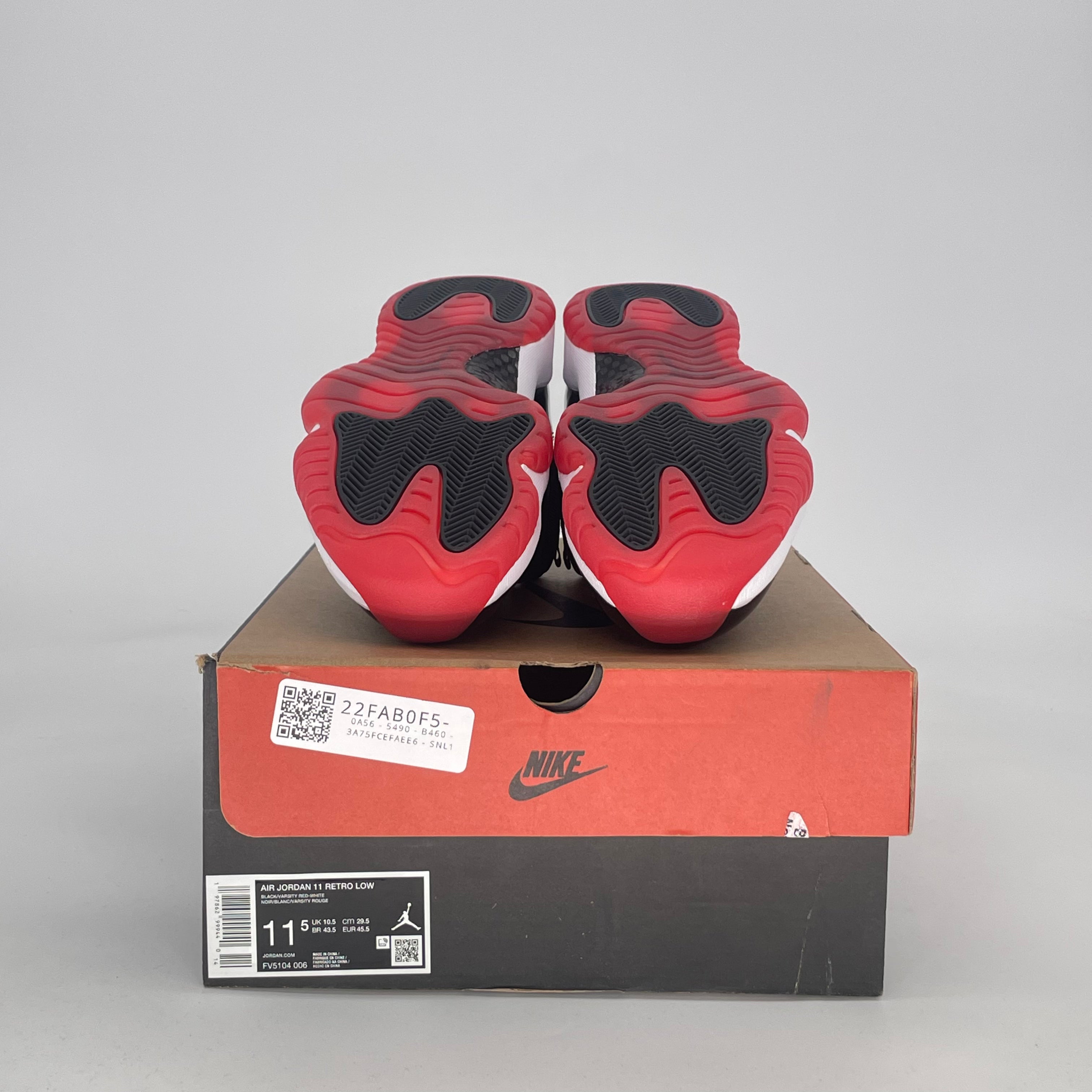 AIR JORDAN 11 LOW BRED FV5104-006 SIZE 11.5/13W