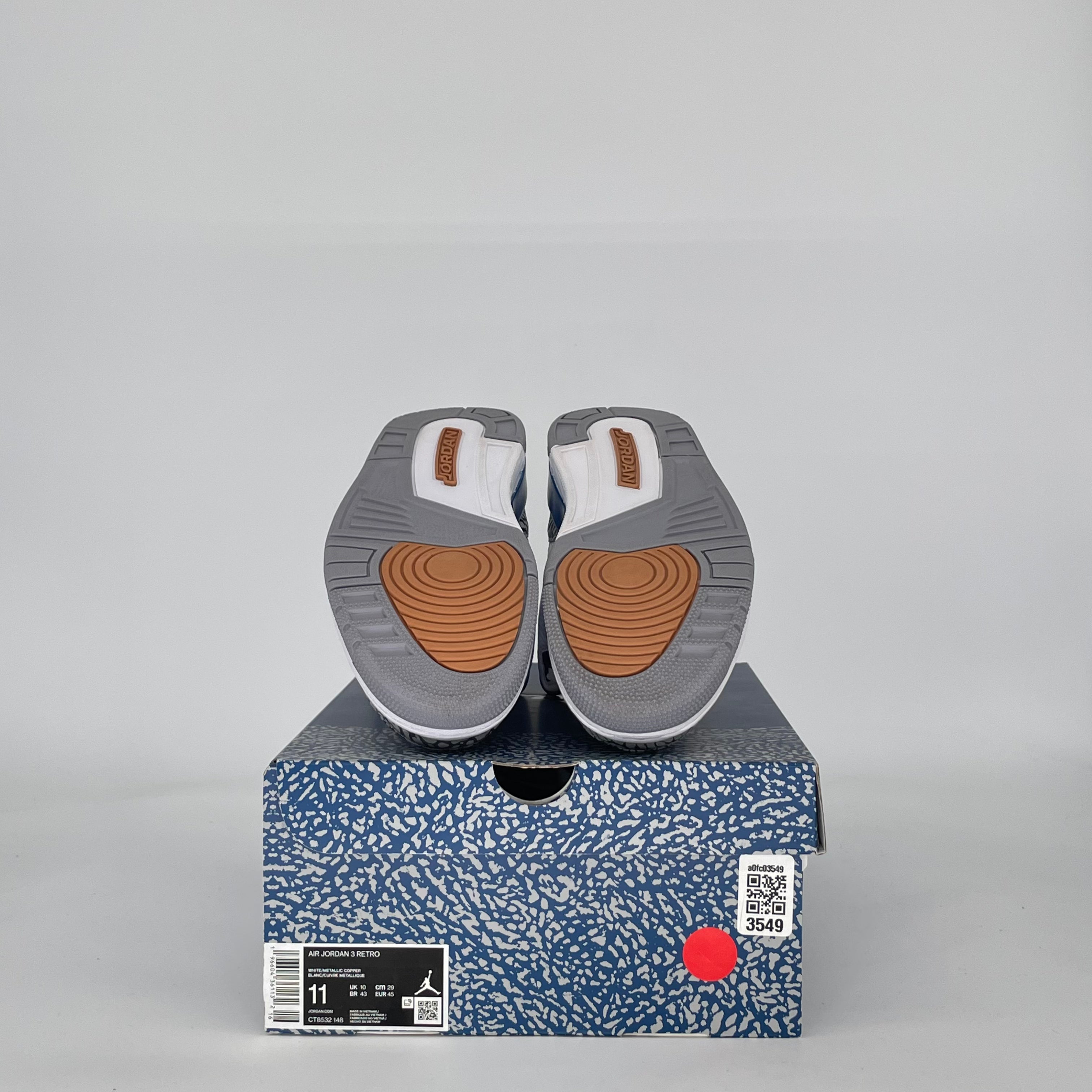 AIR JORDAN 3 WIZARDS CT8532-148 SIZE 11/12.5W