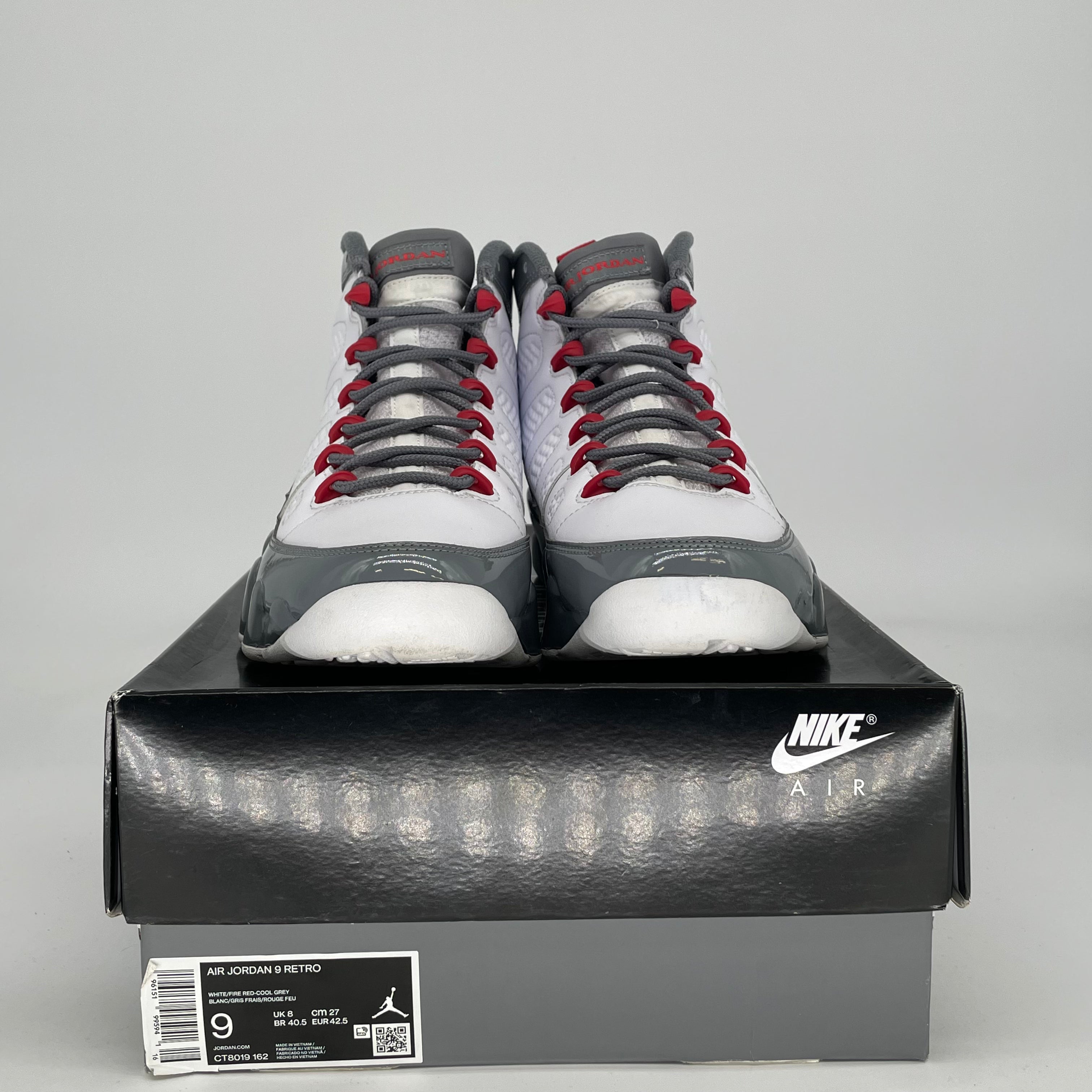 AIR JORDAN 9 FIRE RED CT8019-162 SIZE 9/10.5W