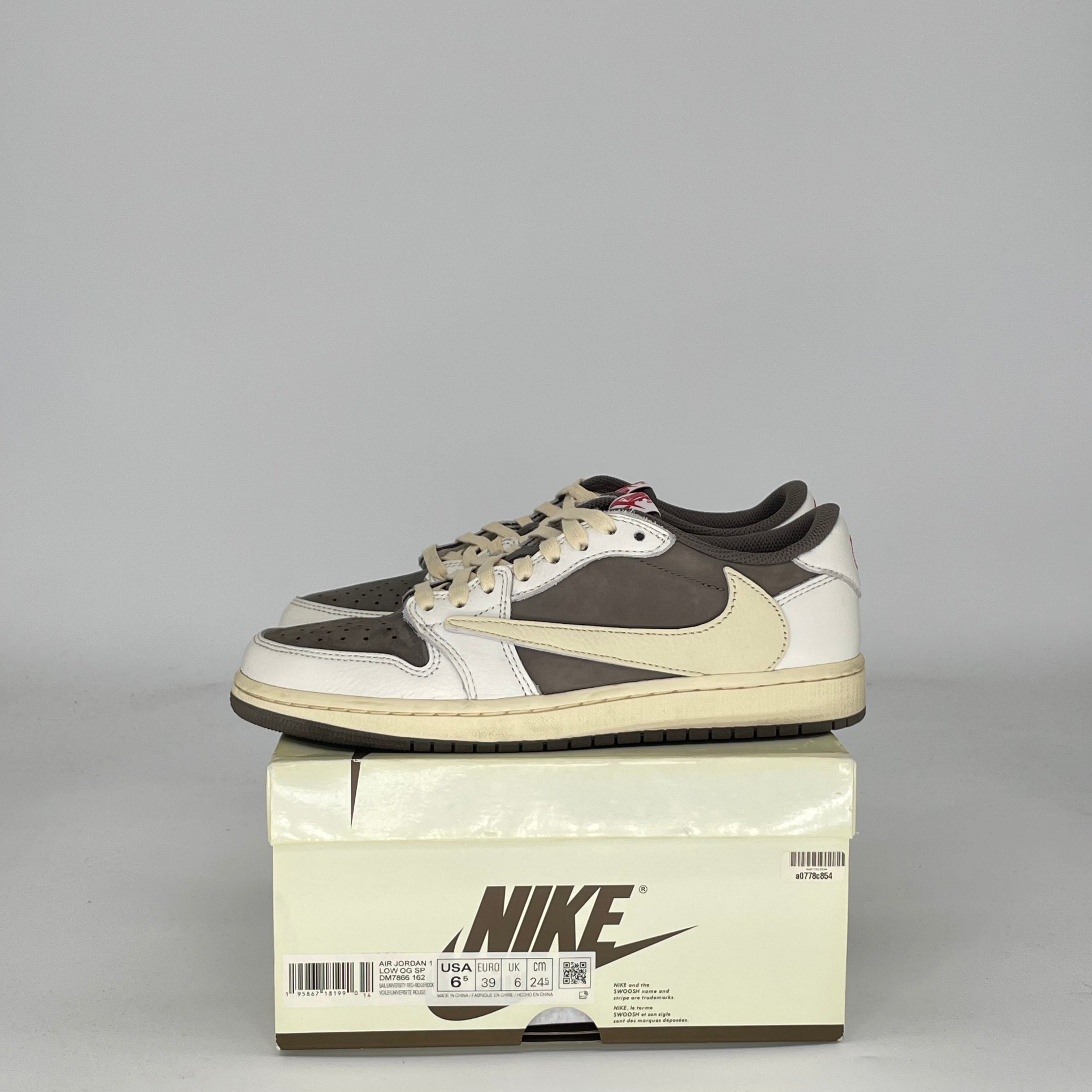 Travis Scott x Air Jordan 1 Low Reverse Mocha Size 6.5/8W - DM7866-162