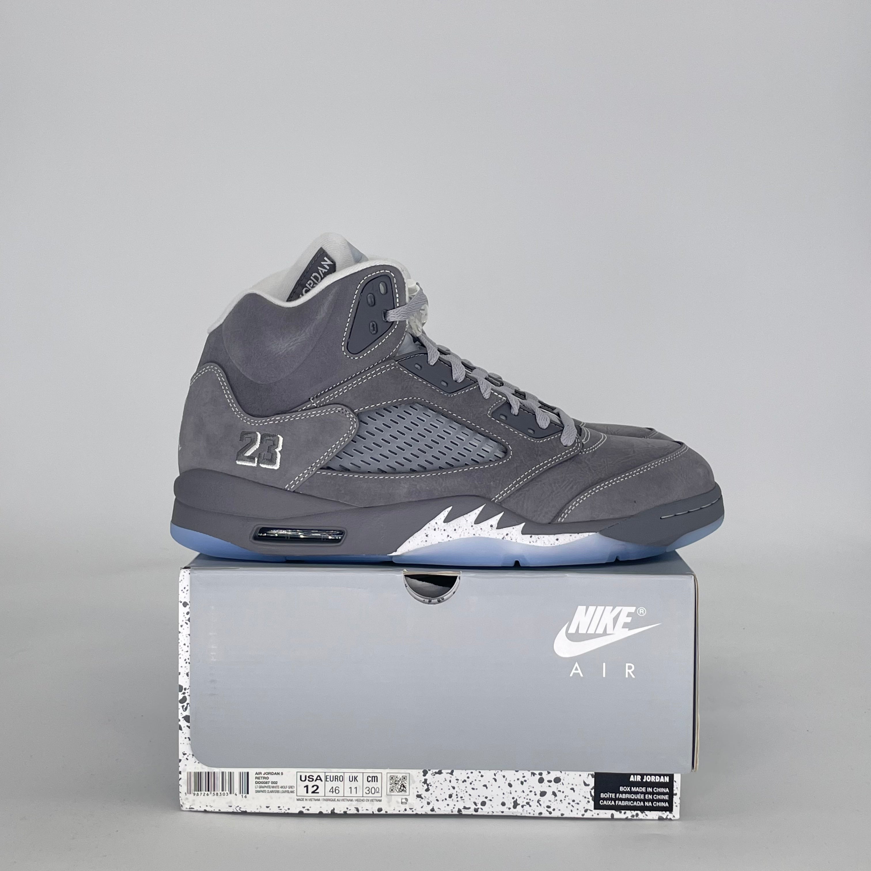 AIR JORDAN 5 WOLF GREY DD0587-002 SIZE 12/13.5W