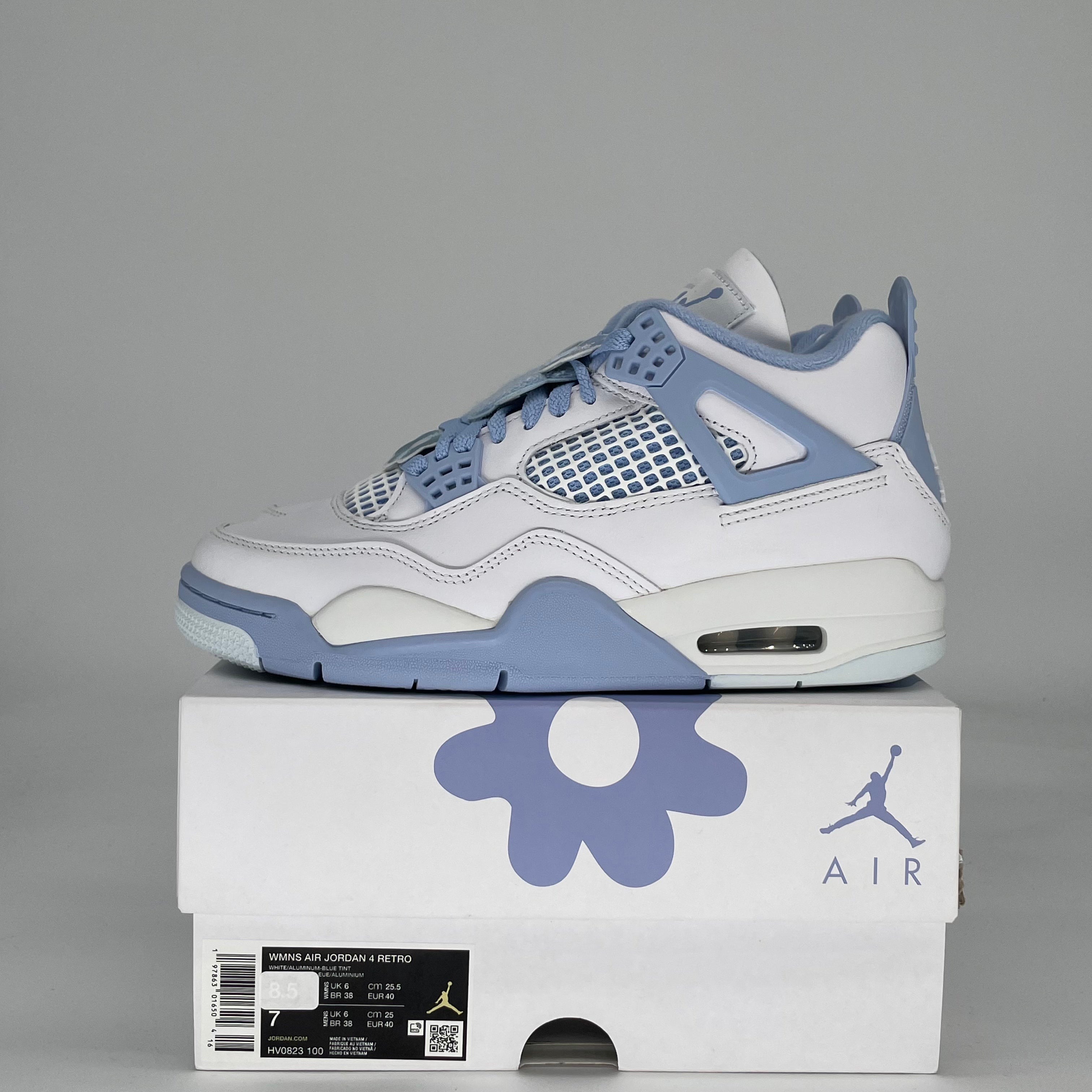 AIR JORDAN 4 FORGET ME NOT W HV0823-100 SIZE 7/8.5W