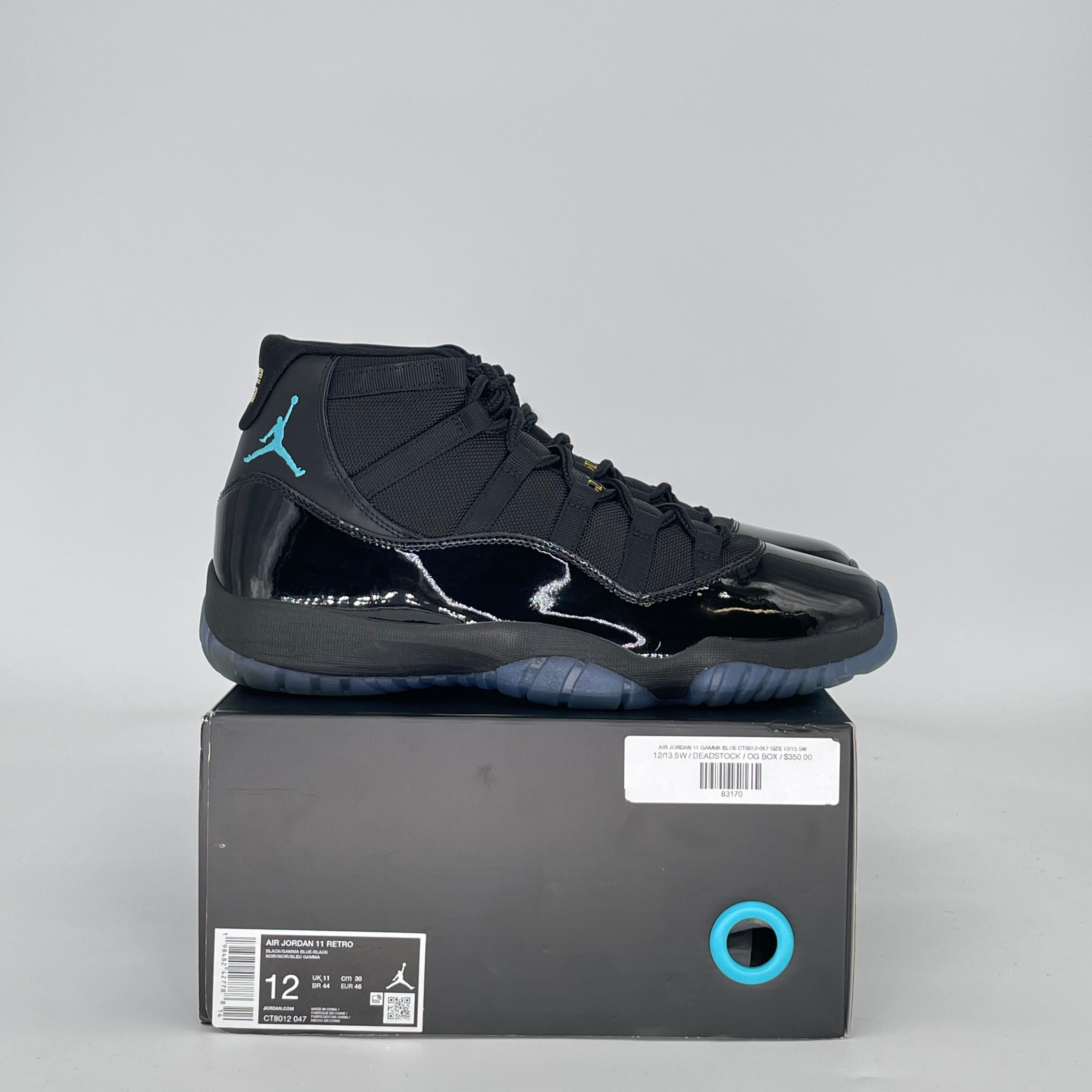 AIR JORDAN 11 GAMMA BLUE CT8012-047 SIZE 12/13.5W