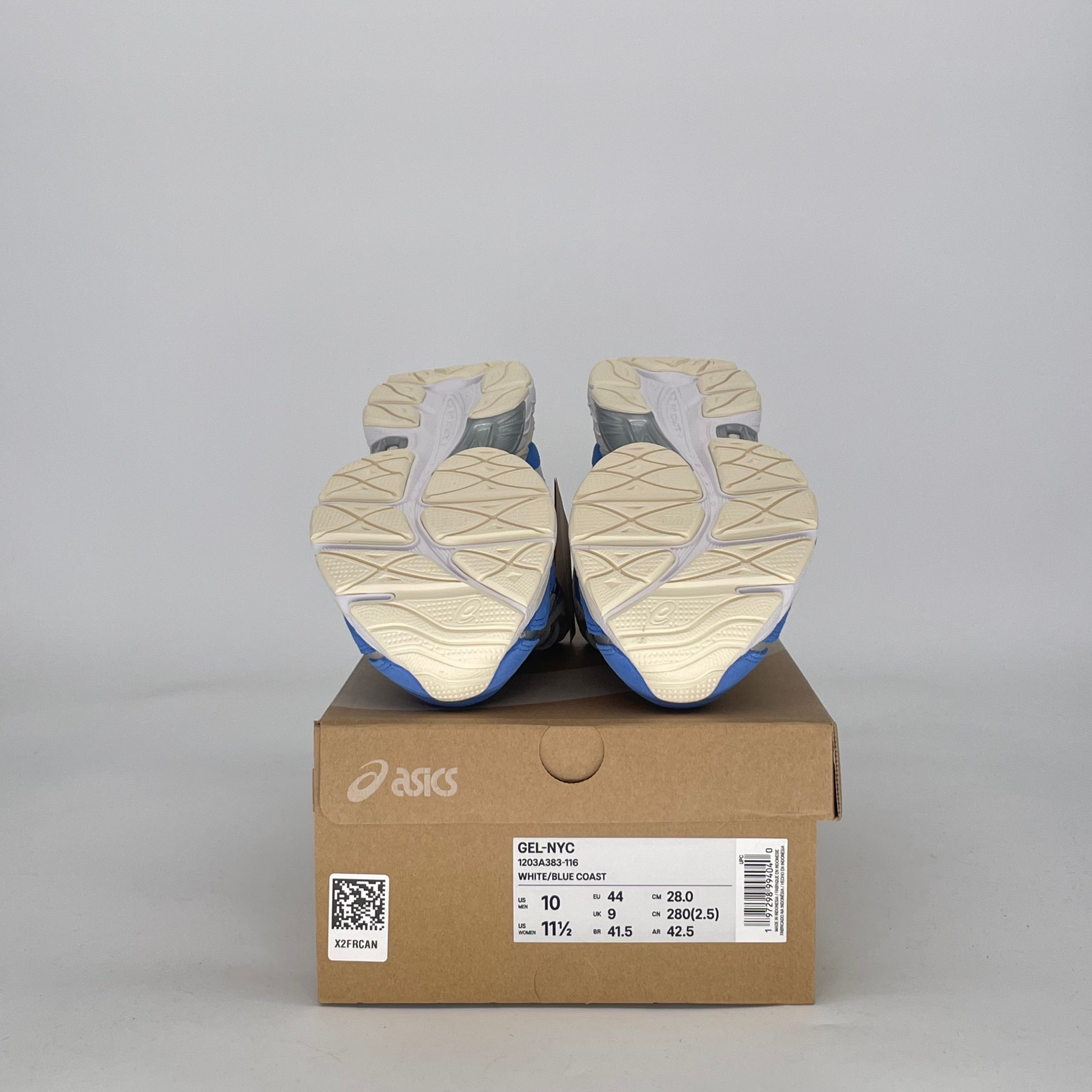 ASICS GEL-NYC WHITE BLUE COAST 1203A383-116 SIZE 10/11.5W