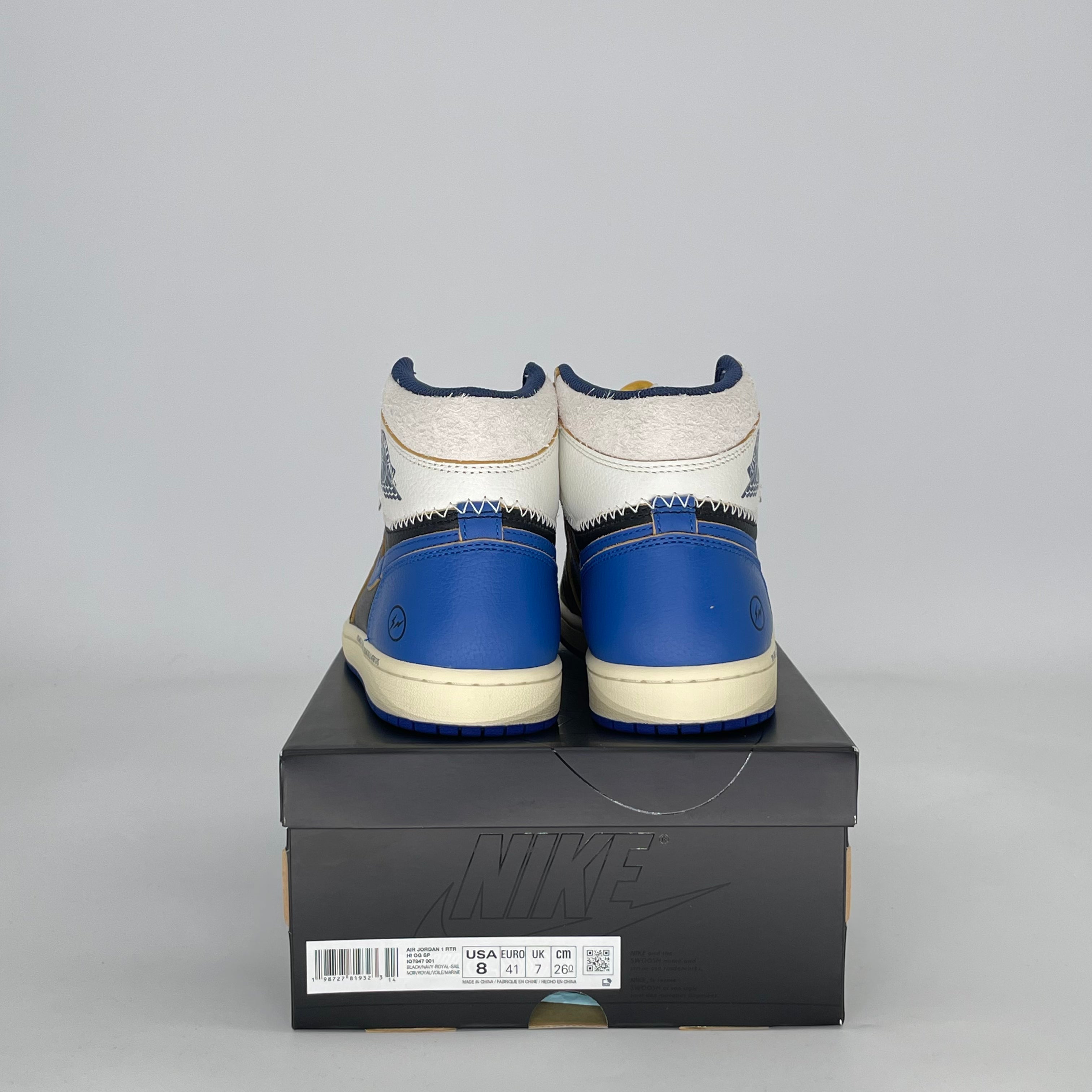 AIR JORDAN 1 HIGH FRAGMENT X UNION LA SPORT ROYAL IO7847-001 SIZE 8/9.5W