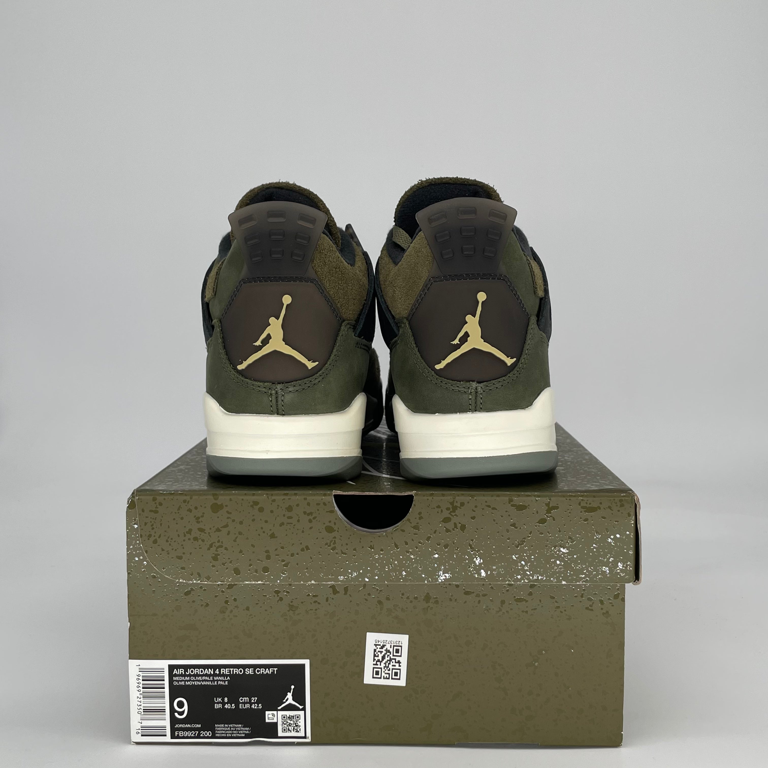 JORDAN 4 RETRO SE CRAFT MEDIUM OLIVE FB9927-200 SIZE 9/10.5W