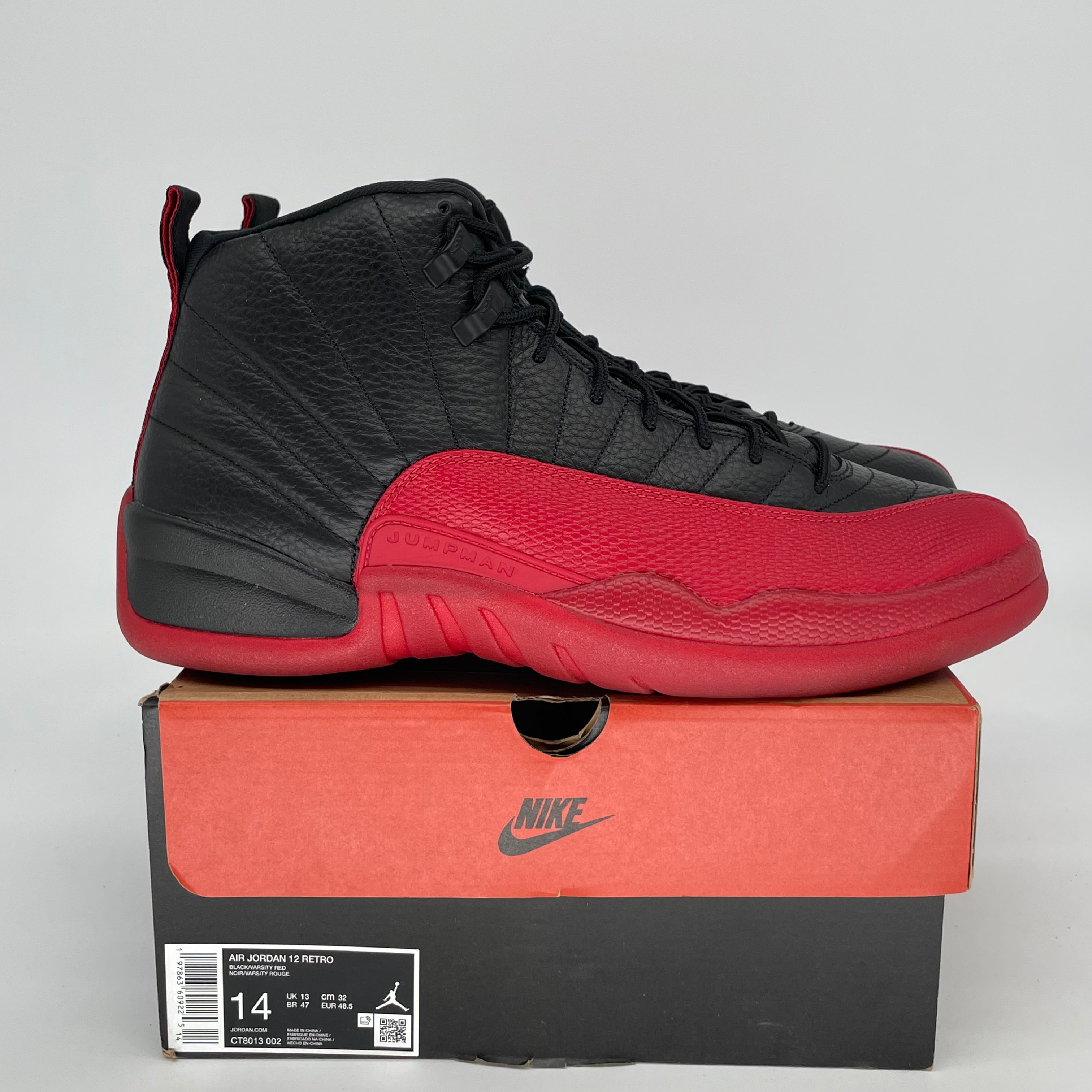 AIR JORDAN 12 FLU GAME CT8013-002 SIZE 14/15.5W