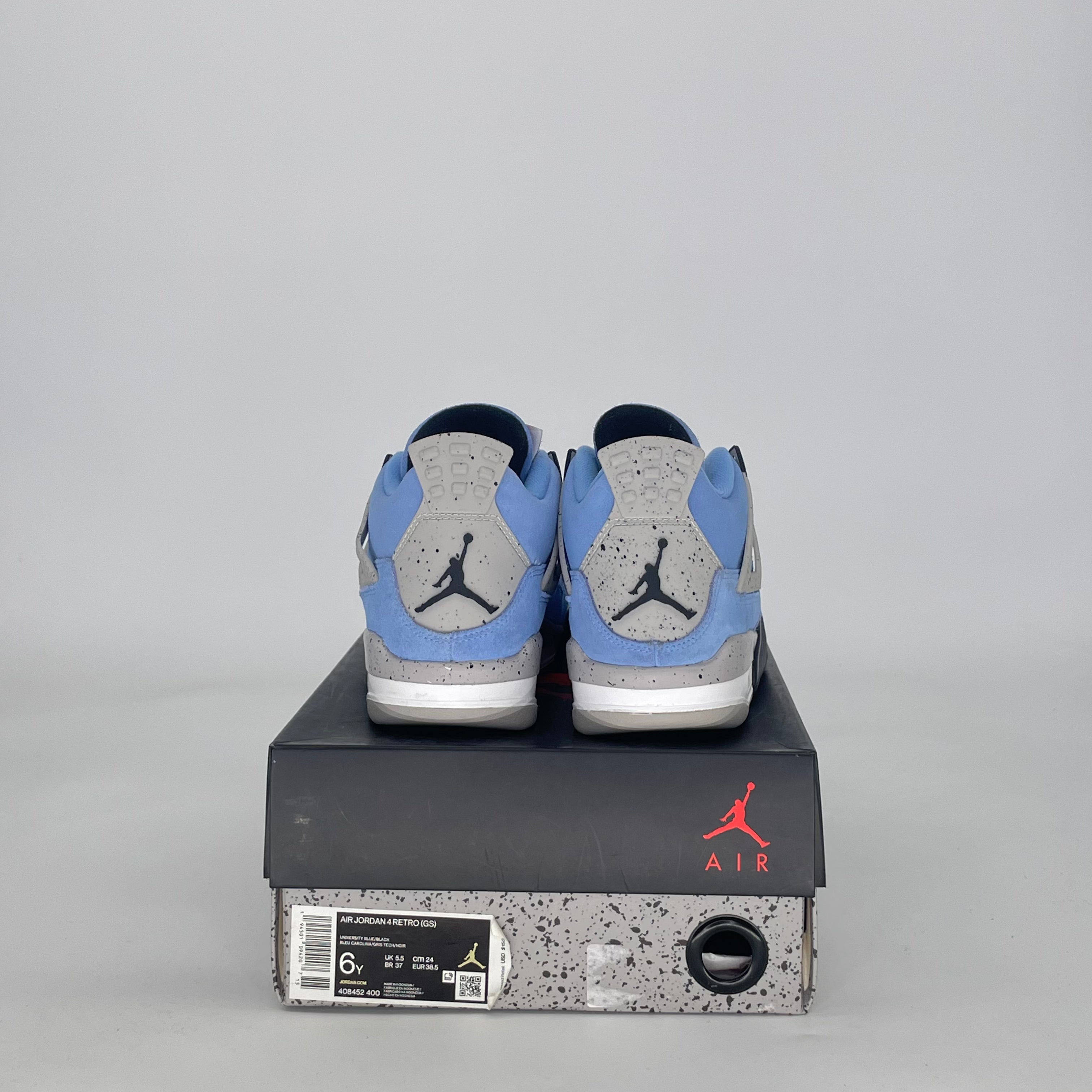 AIR JORDAN 4 UNIVERSITY BLUE 408452-400 SIZE 6/7.5W GS