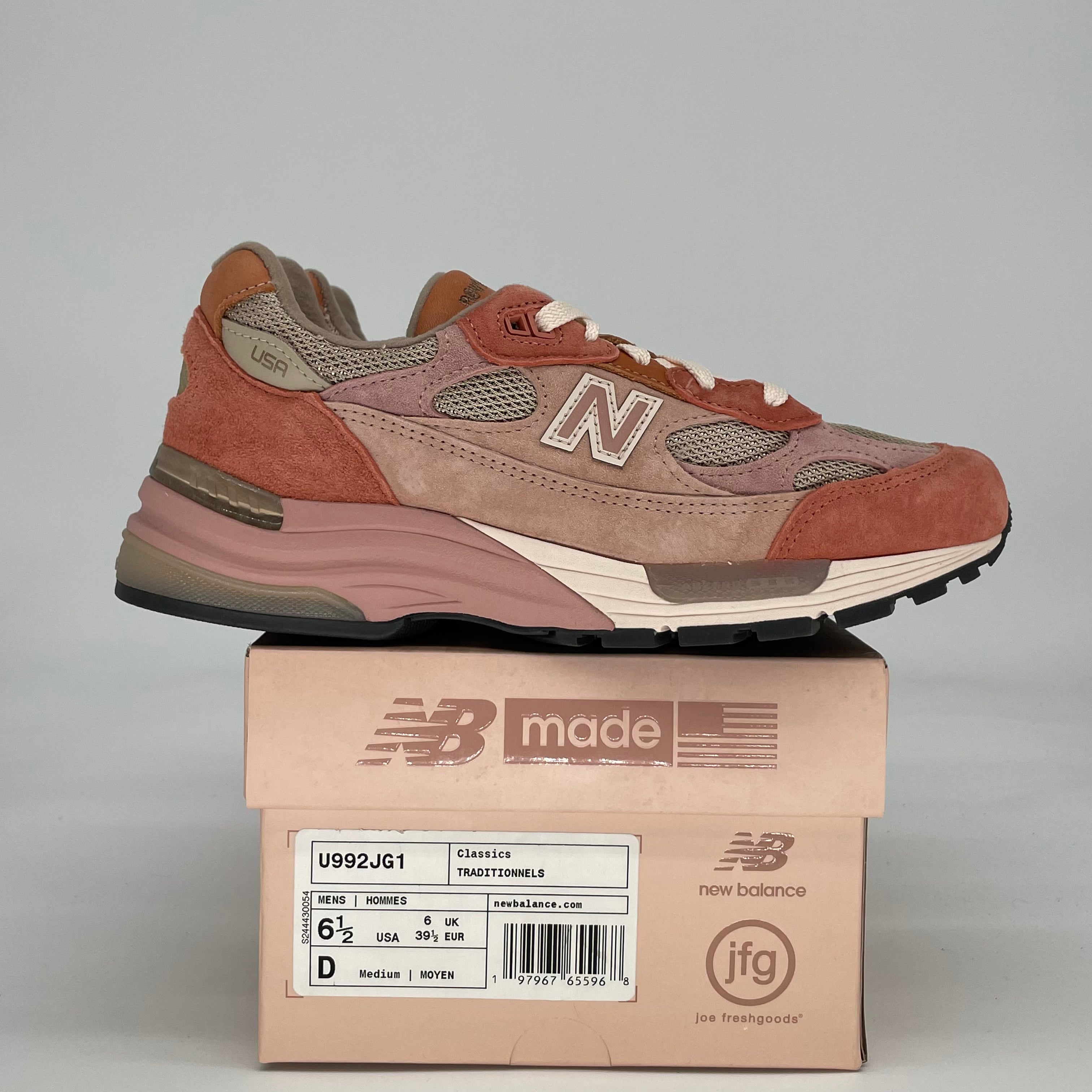 JOE FRESHGOODS X NEW BALANCE 992 MIUSA AGED WELL U992JG1 SIZE 6.5/8W
